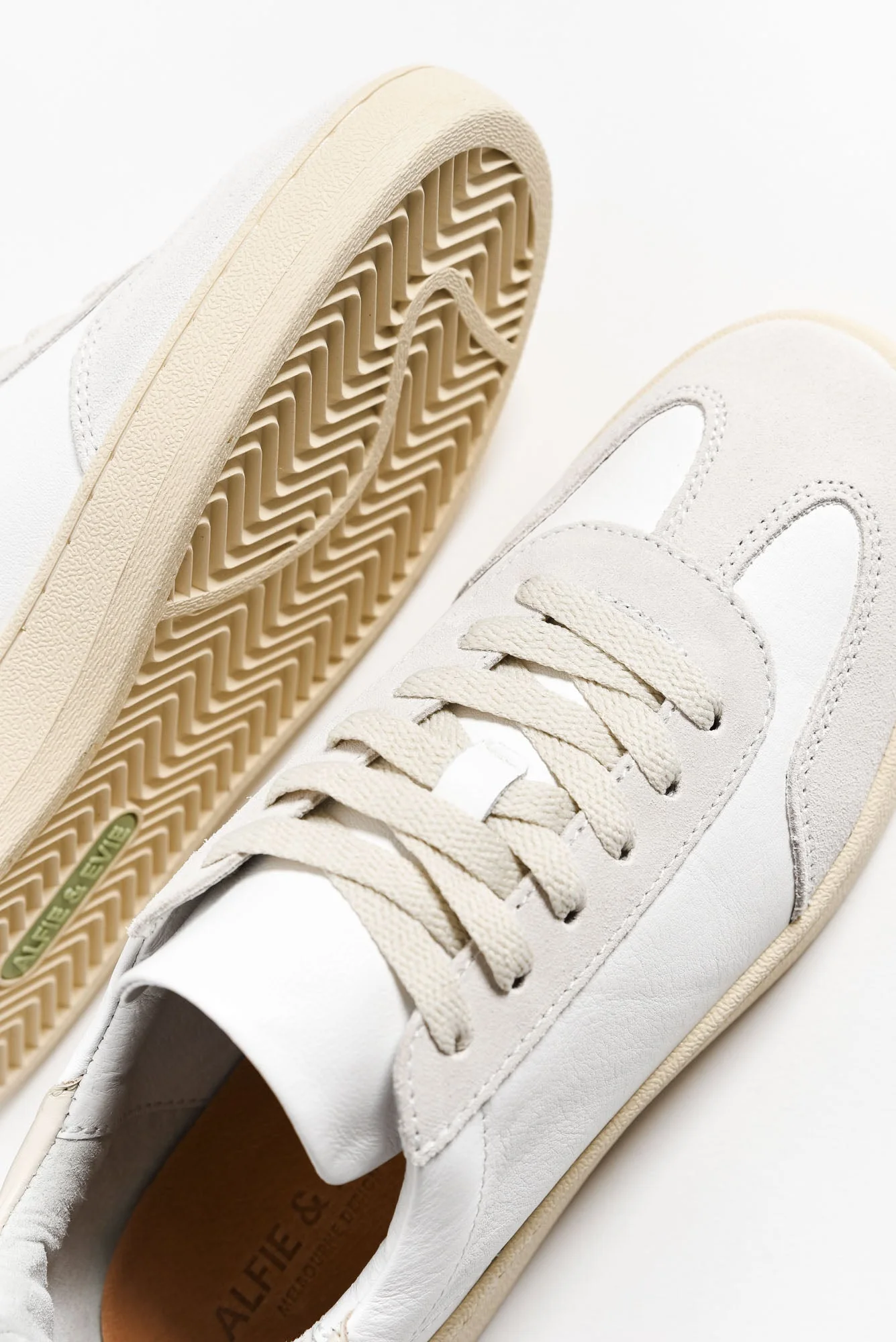 Abbie Cream Leather Sneaker - Image 3