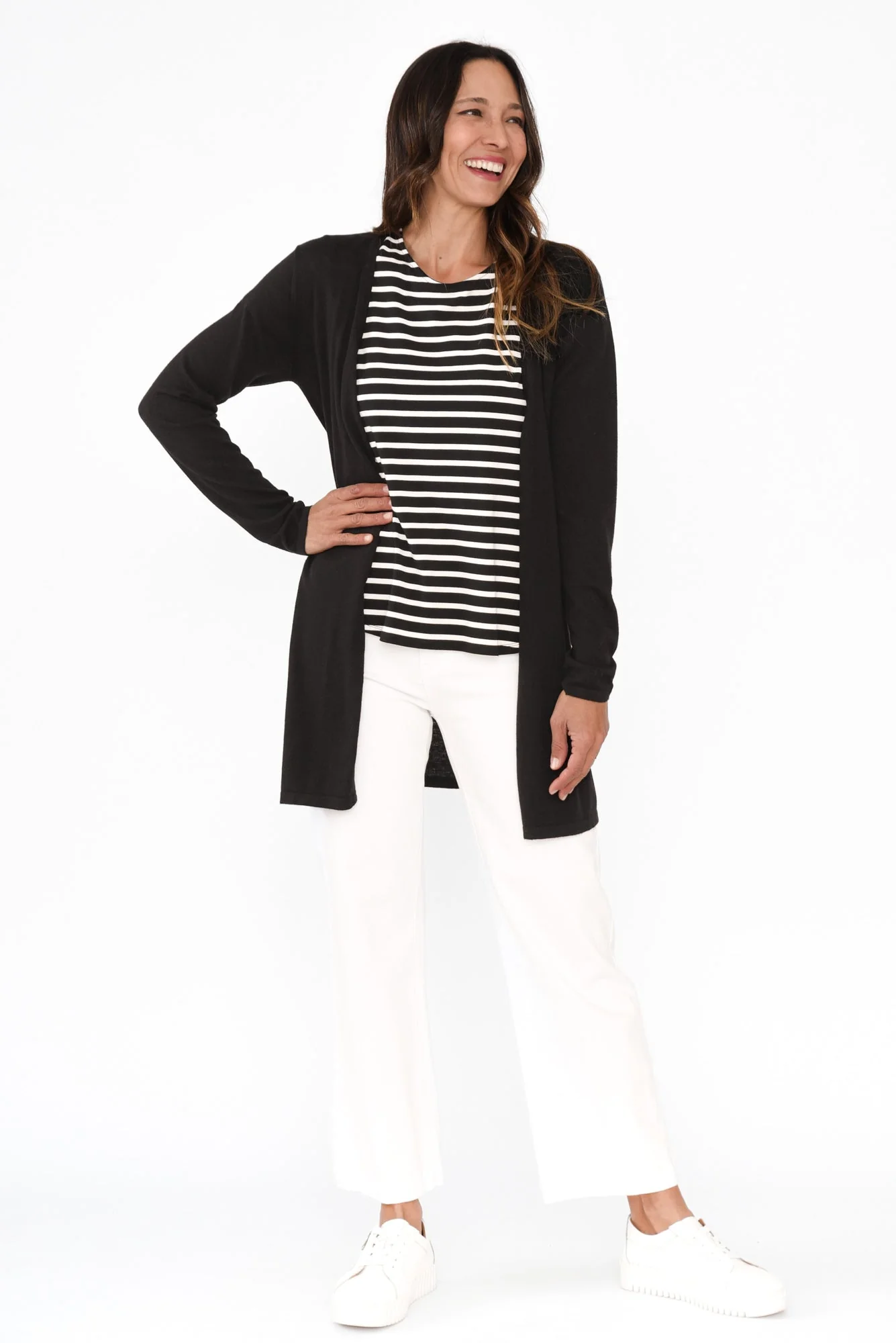 Adeline Black Lightweight Cardigan - Image 2