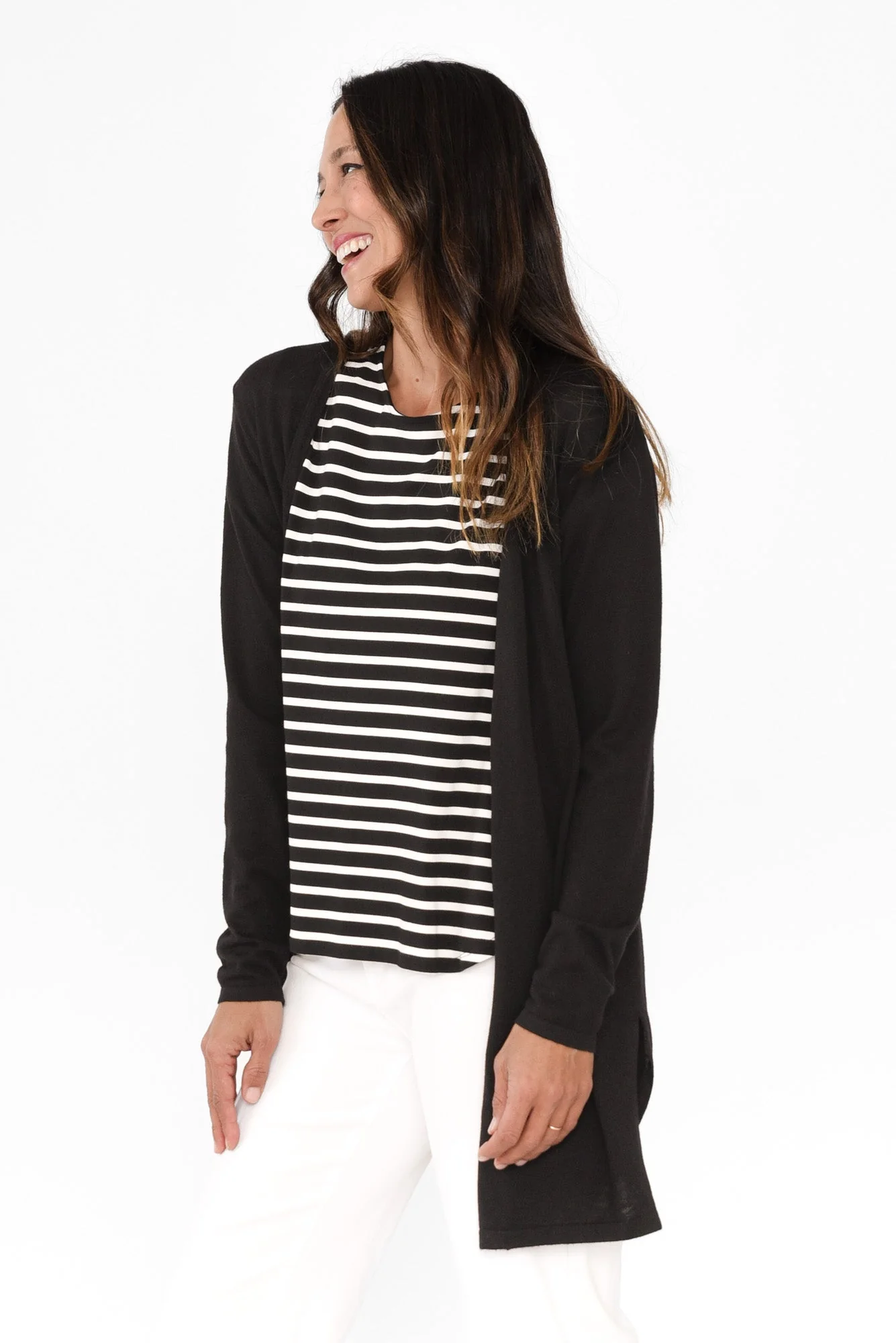 Adeline Black Lightweight Cardigan - Image 3