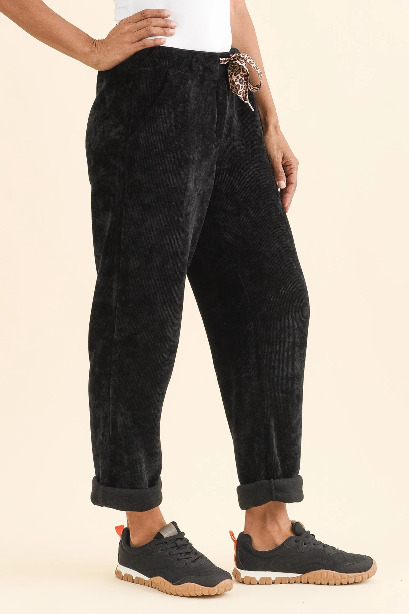 Agatti Black Drawstring Pants - Image 3