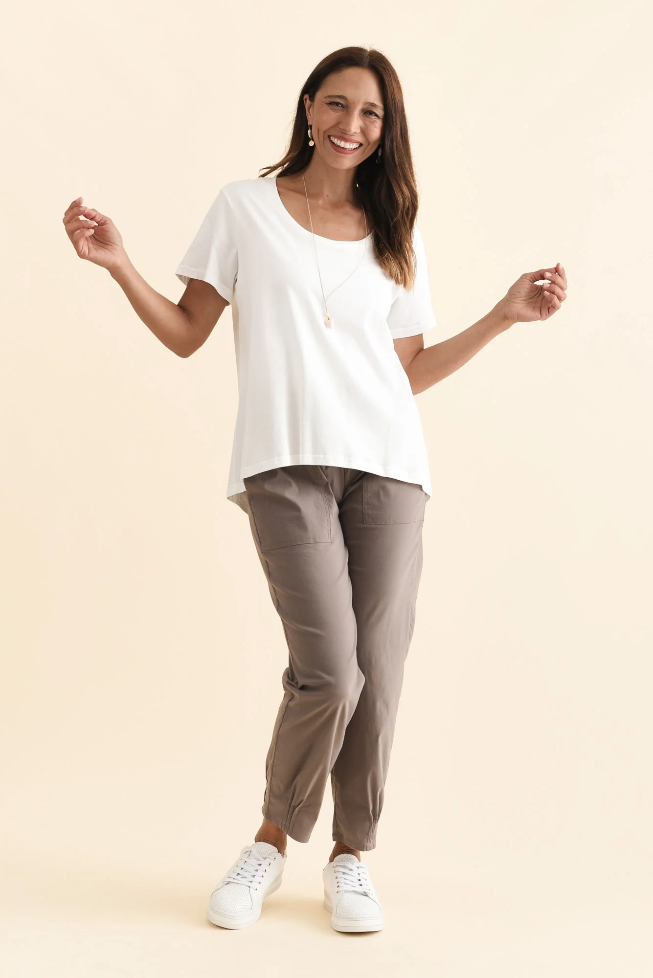 Air-Lite Taupe Stretch Pocket Pants - Image 7