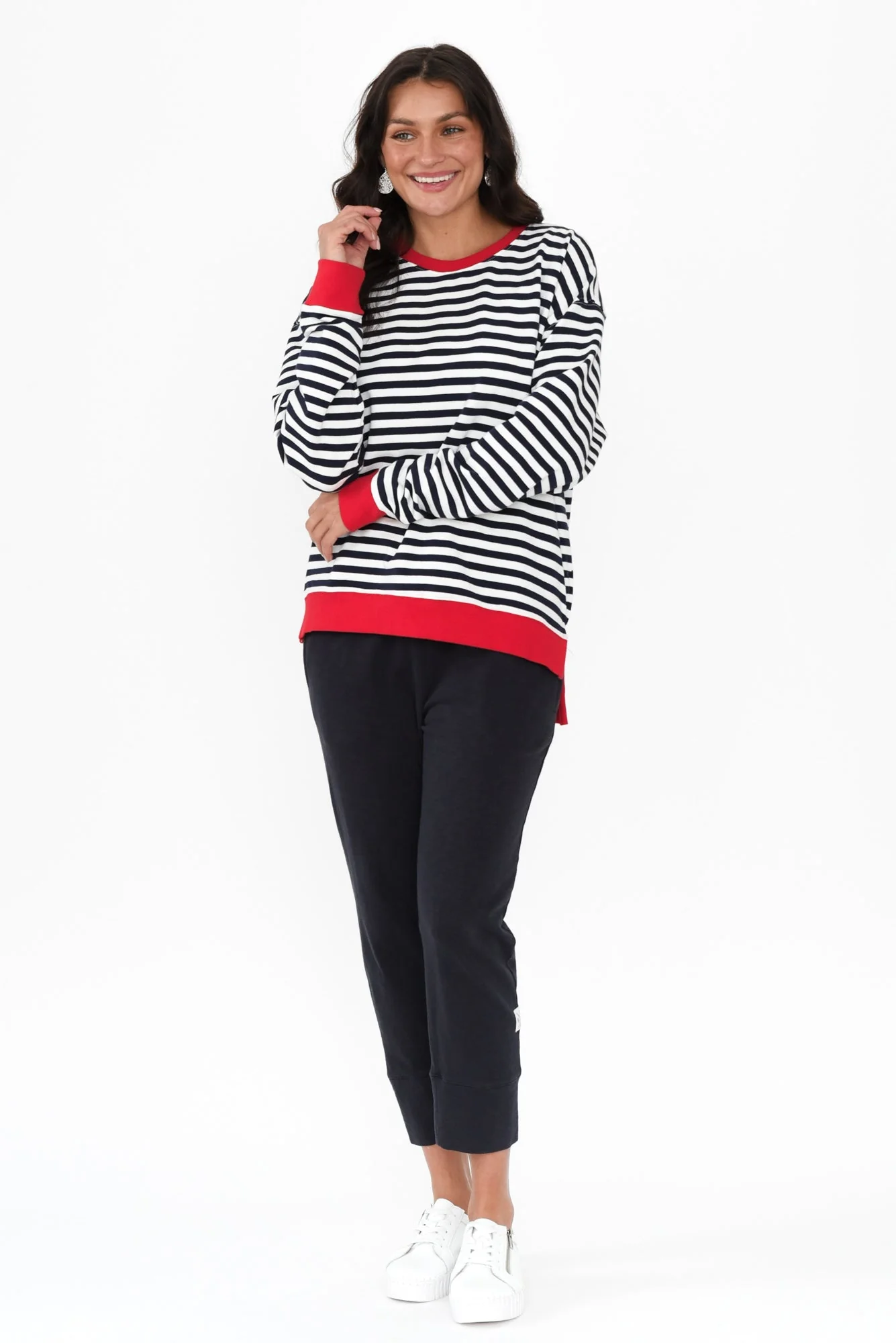Alaska Navy Stripe Cotton Sweatshirt - Image 6