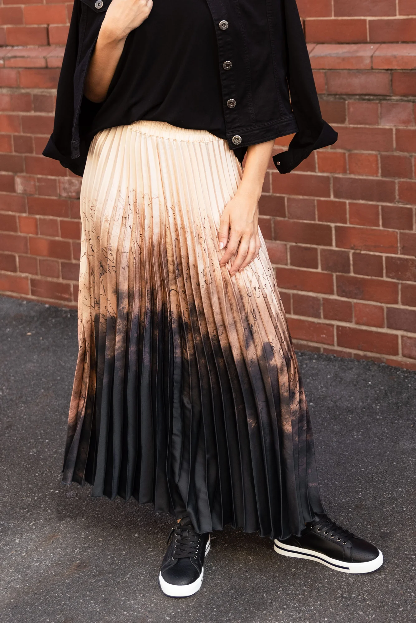 Alias Blush Abstract Pleated Skirt