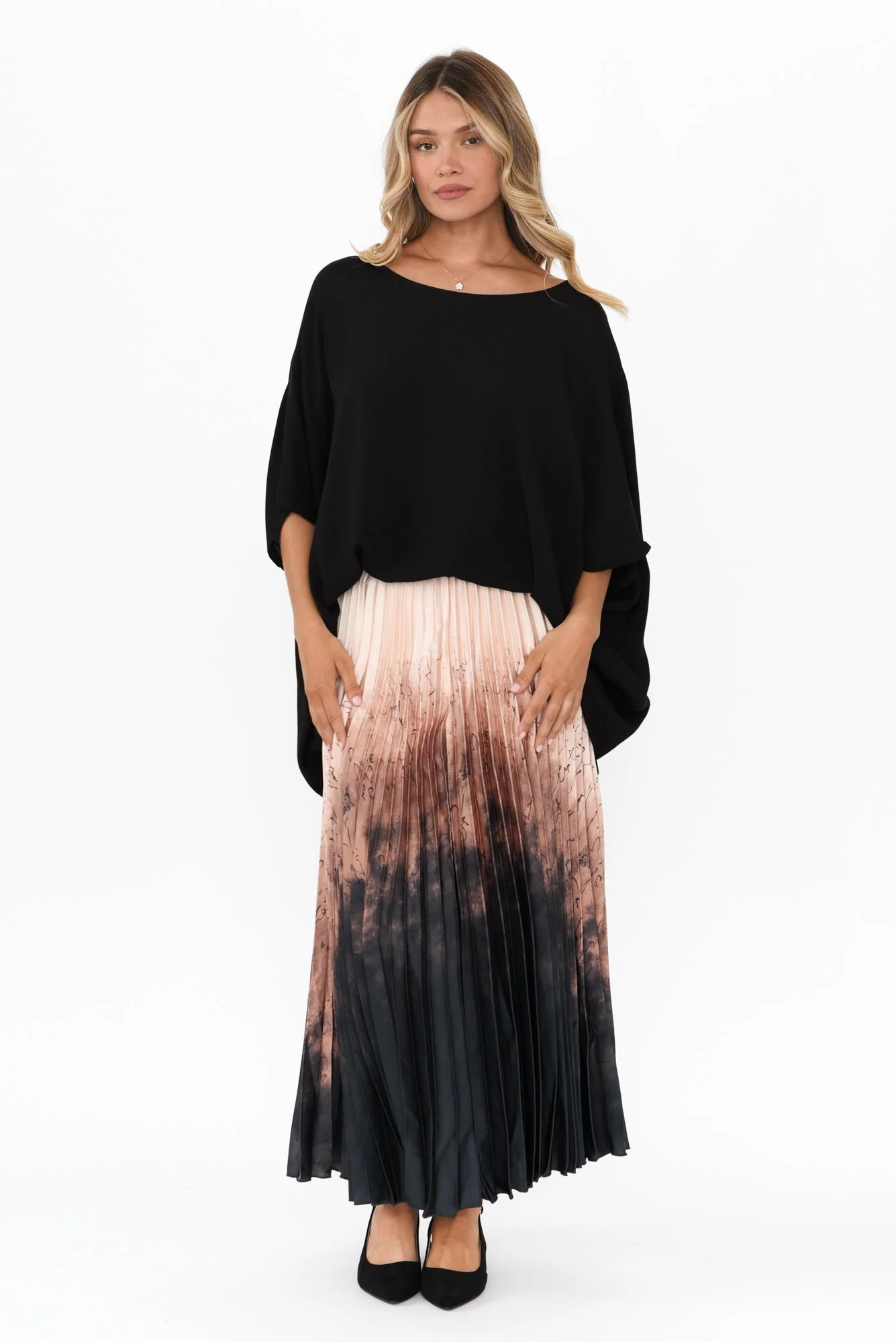 Alias Blush Abstract Pleated Skirt - Image 3