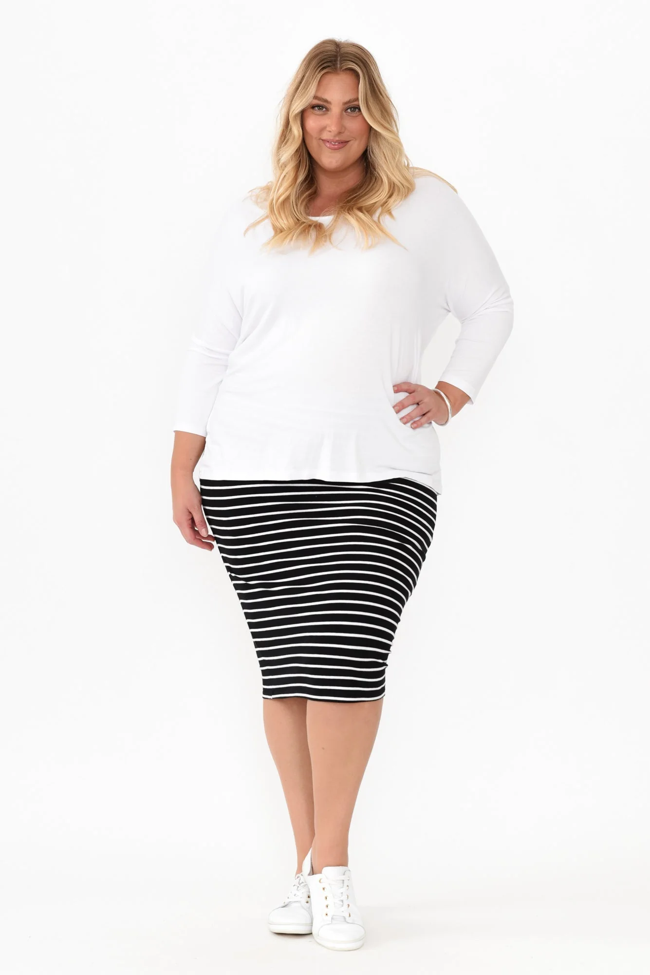 Alicia Stripe Tube Skirt - Image 9