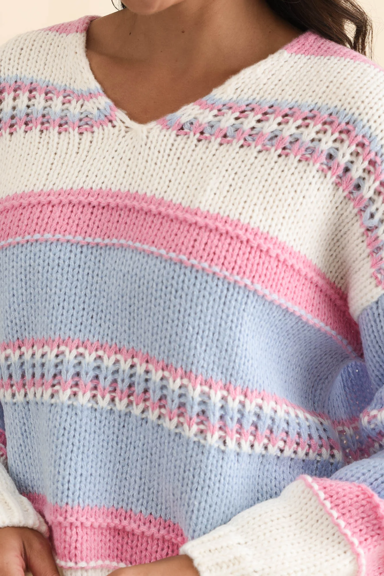 Alore Blue Stripe Knit Jumper - Image 6