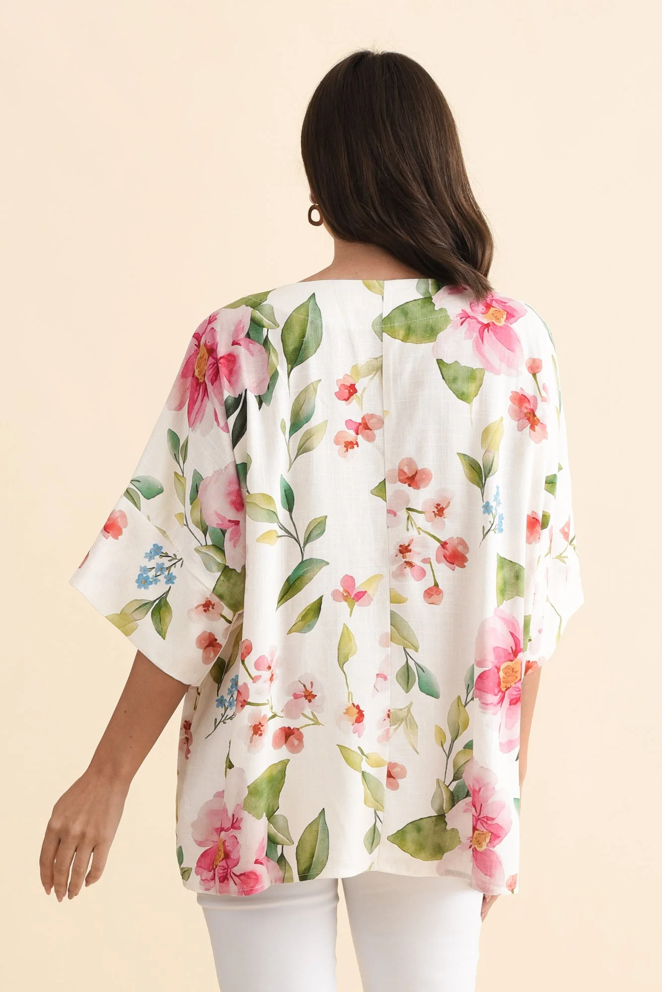 Alton White Blossom Linen Cotton Top - Image 4