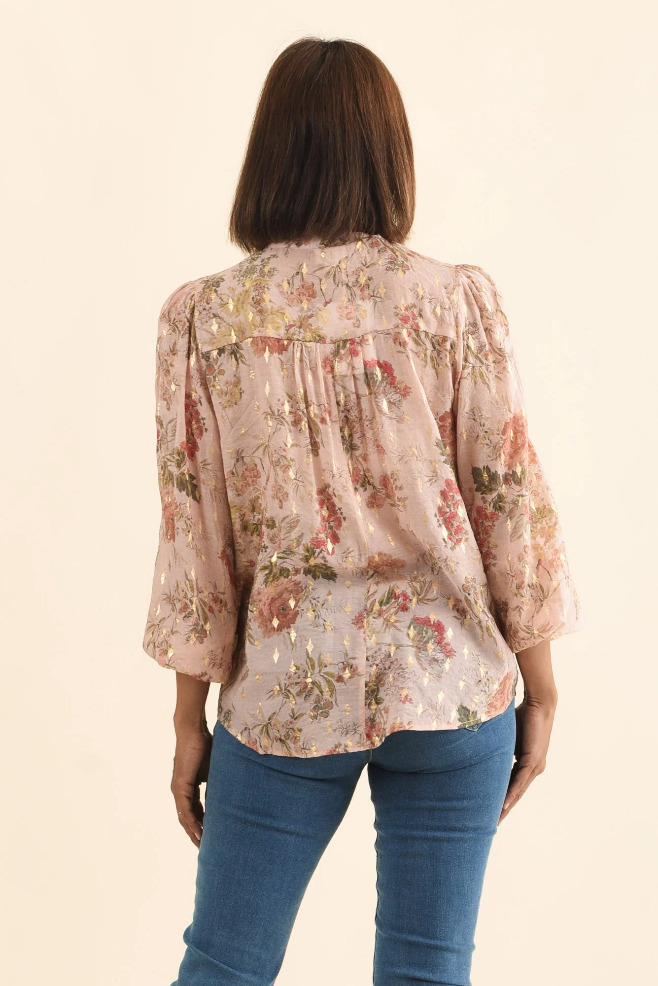 Alvarez Pink Garden Button Blouse - Image 5