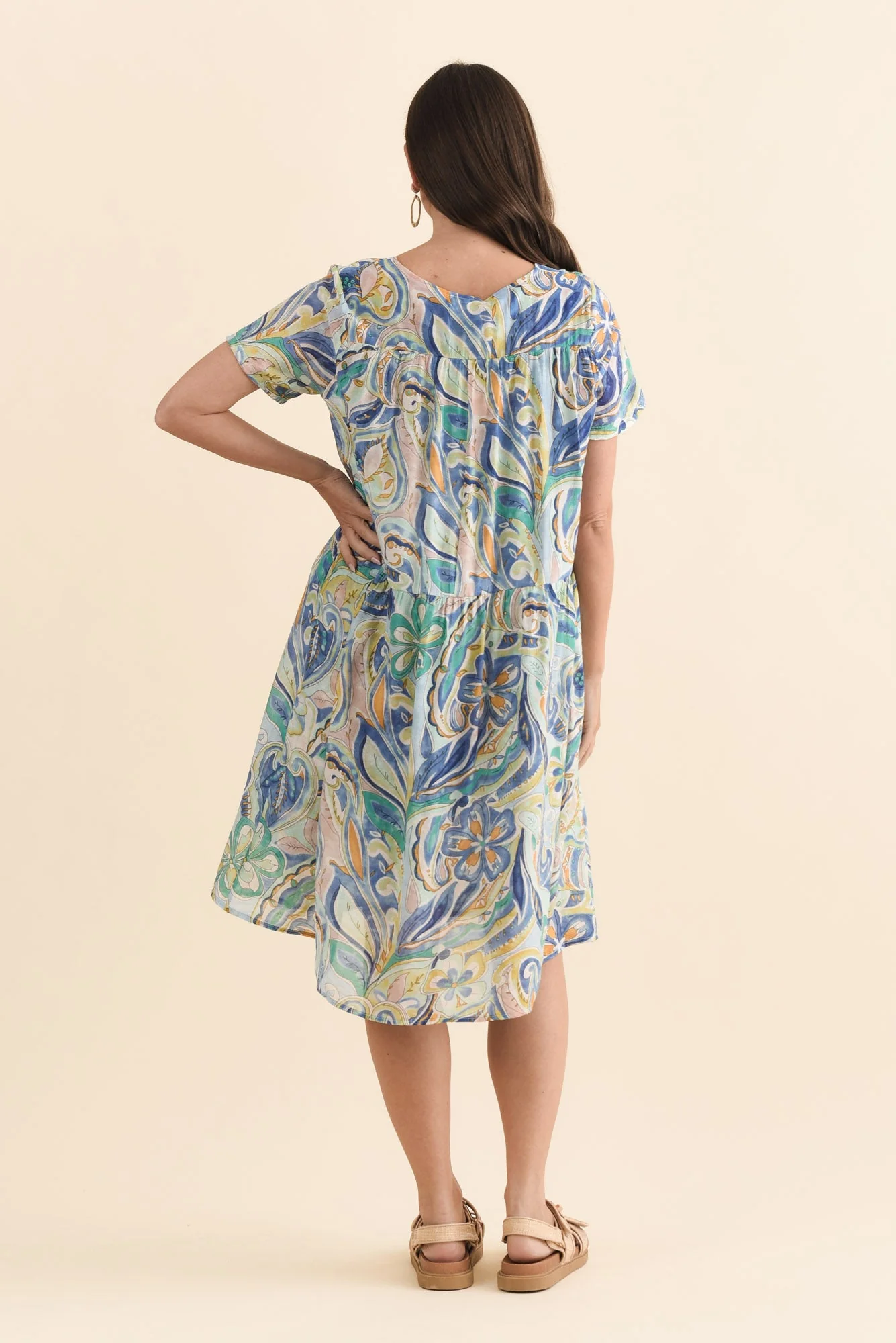 Alysse Blue Bloom Pocket Dress - Image 4
