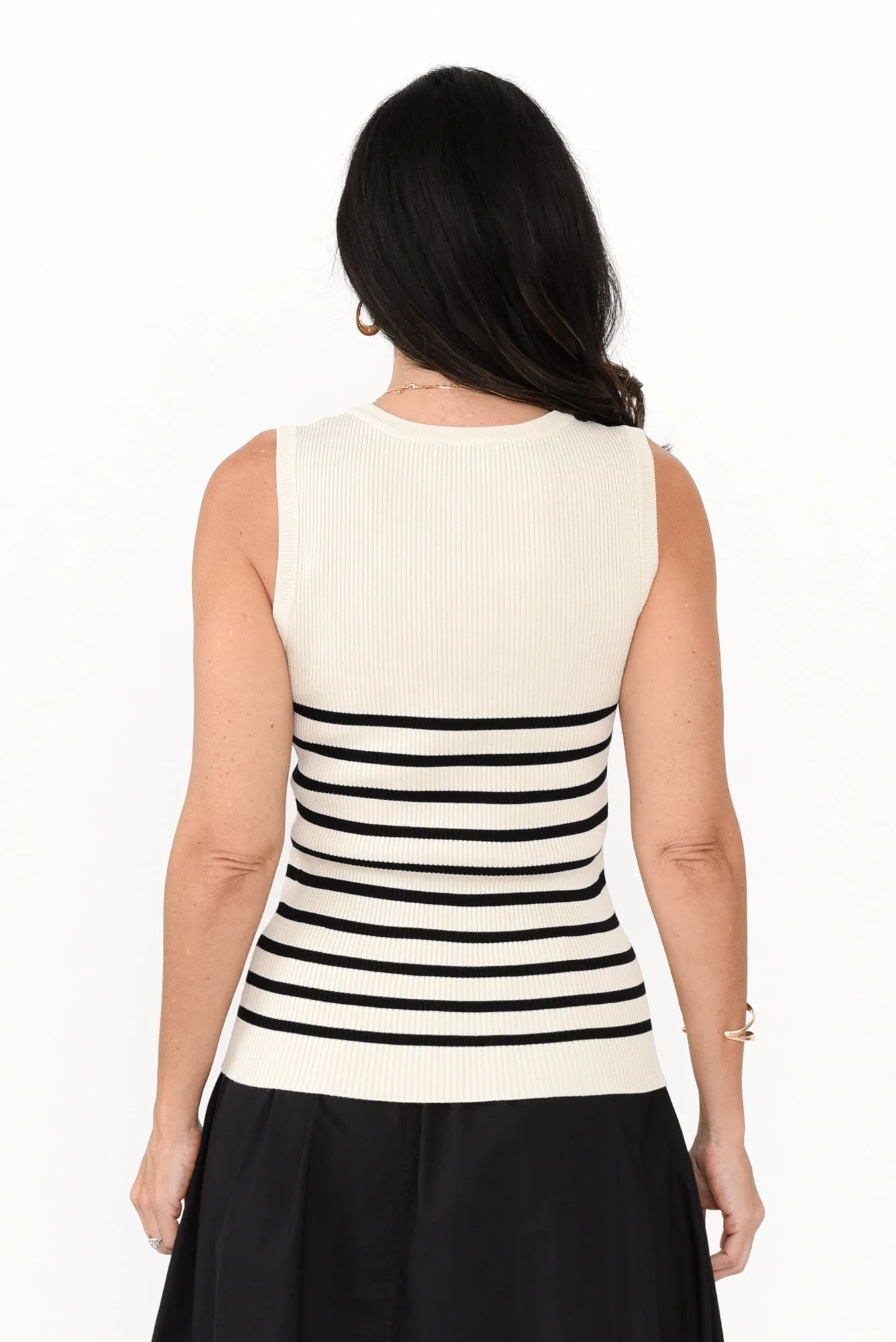 Amba Black Stripe Ribbed Tank - Image 5