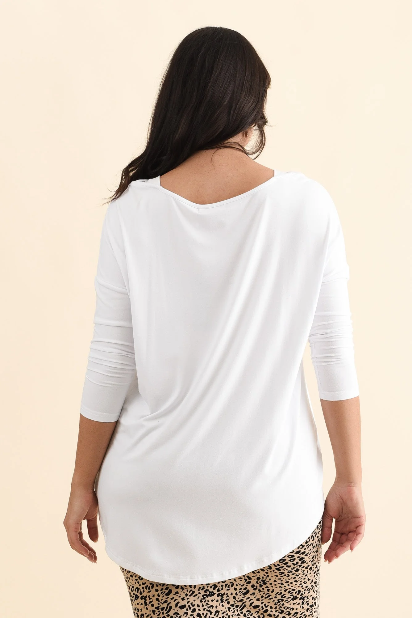 Anakin White Hi Lo Bamboo Top - Image 12