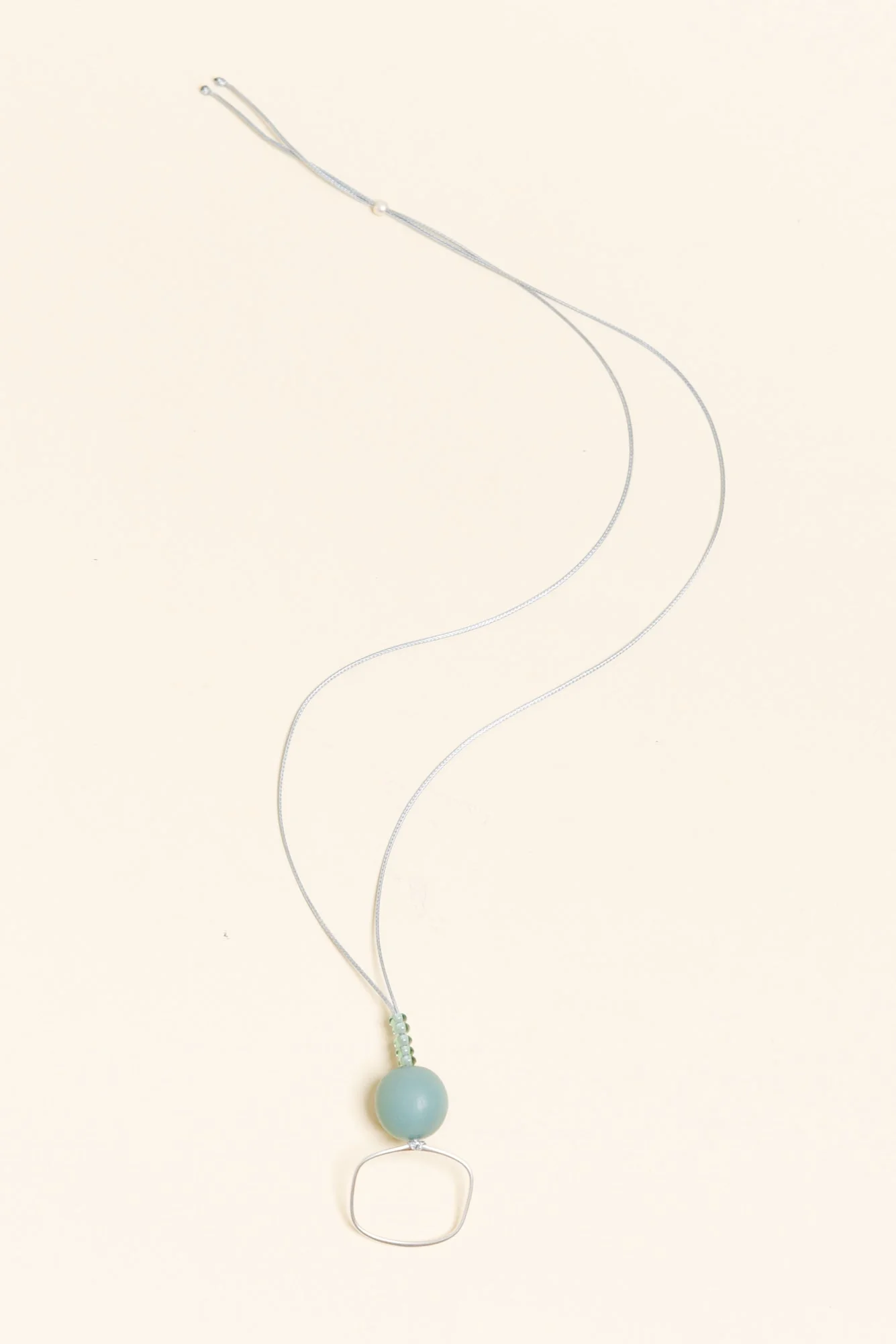 Aneth Sage Beaded Pendant Necklace