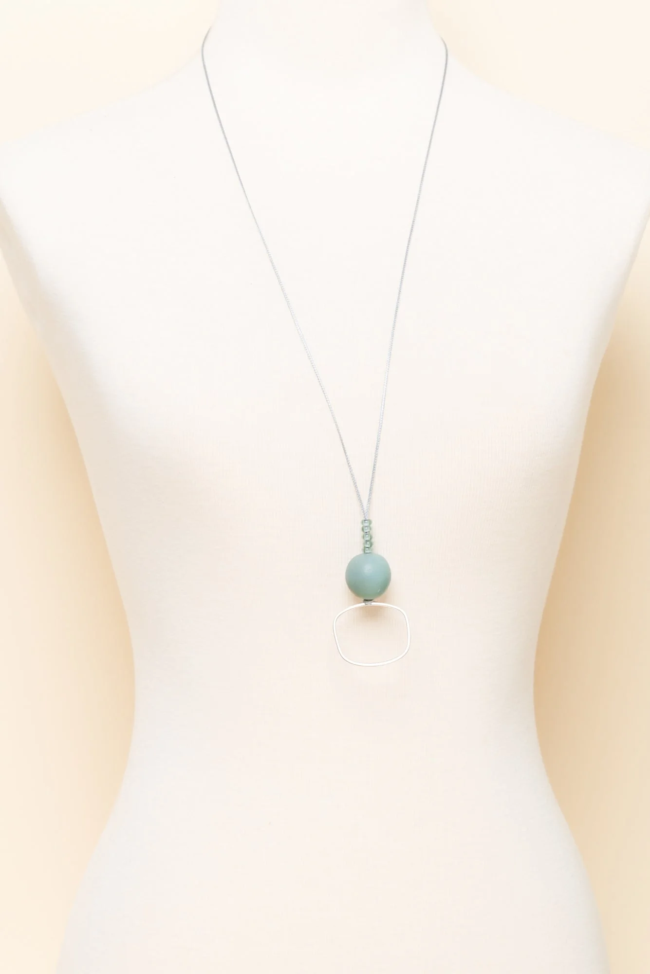 Aneth Sage Beaded Pendant Necklace - Image 2
