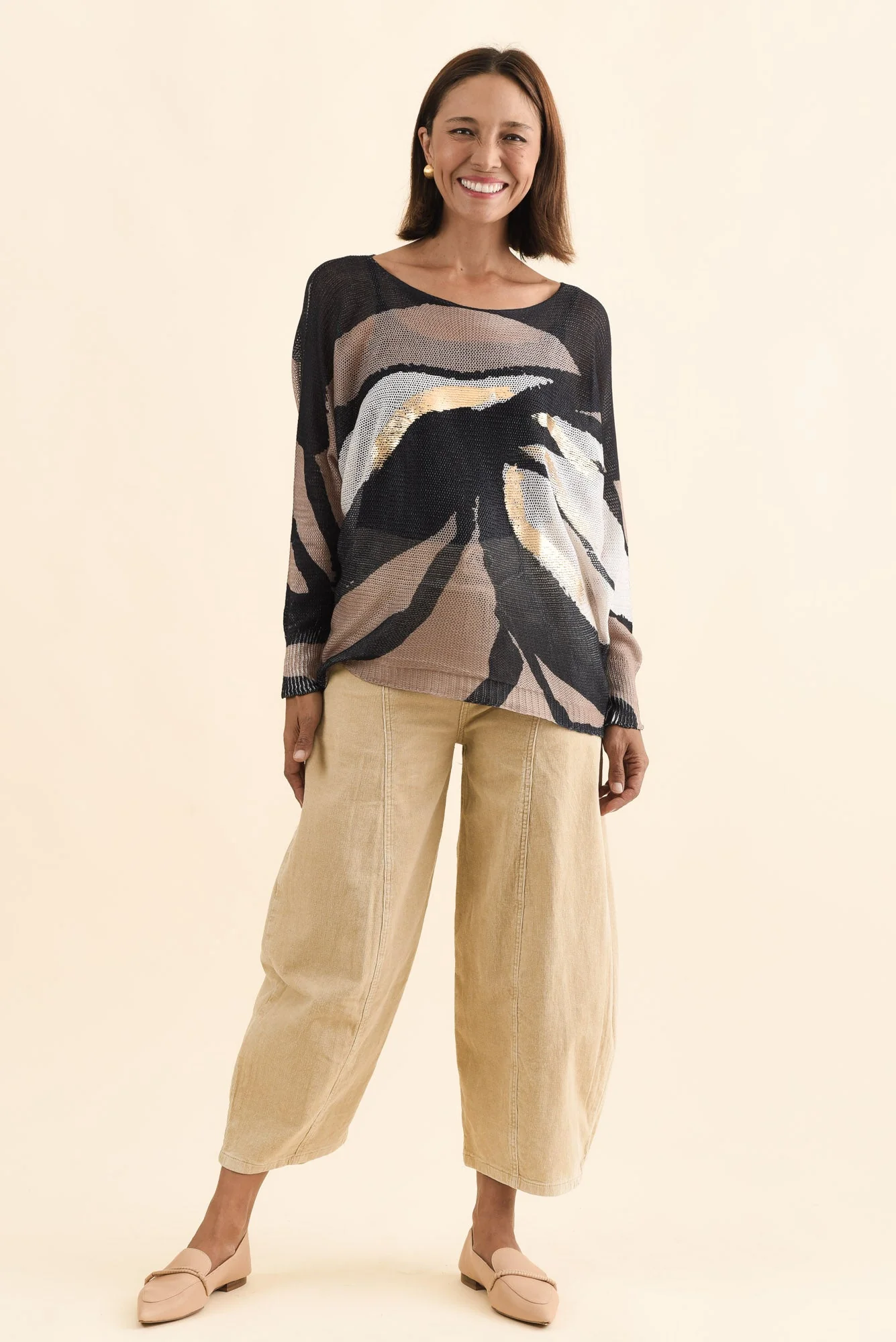 Angela Tan Wide Leg Corduroy Pants - Image 7
