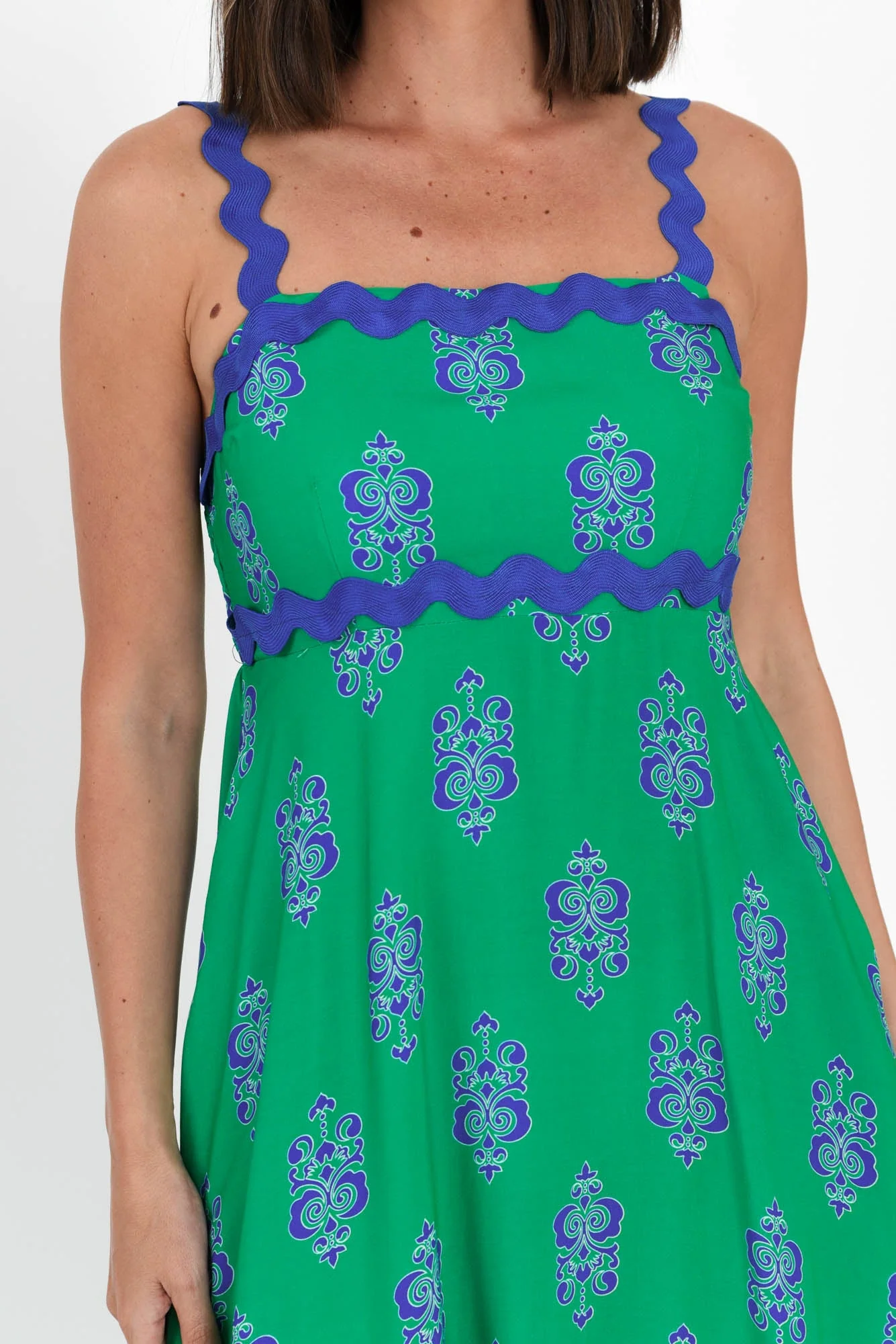 Annalise Green Mosaic Maxi Dress - Image 5