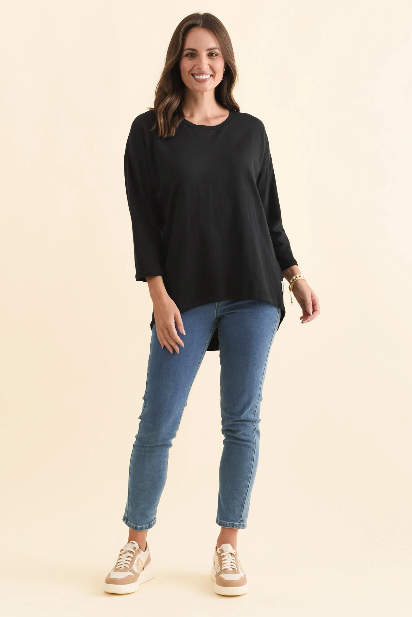 Annie Black Cotton Top - Image 2
