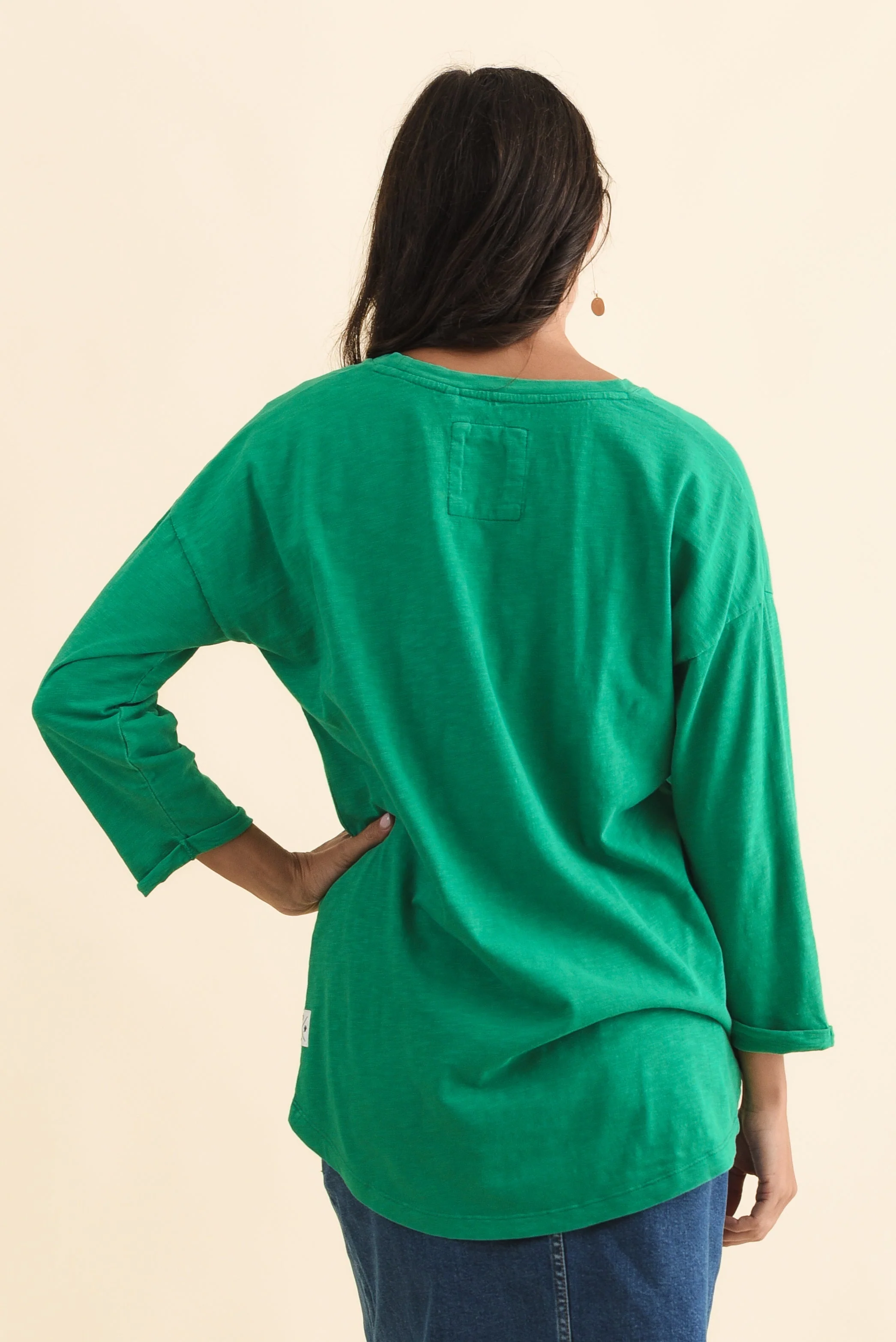 Annie Forest Green Cotton Top - Image 4