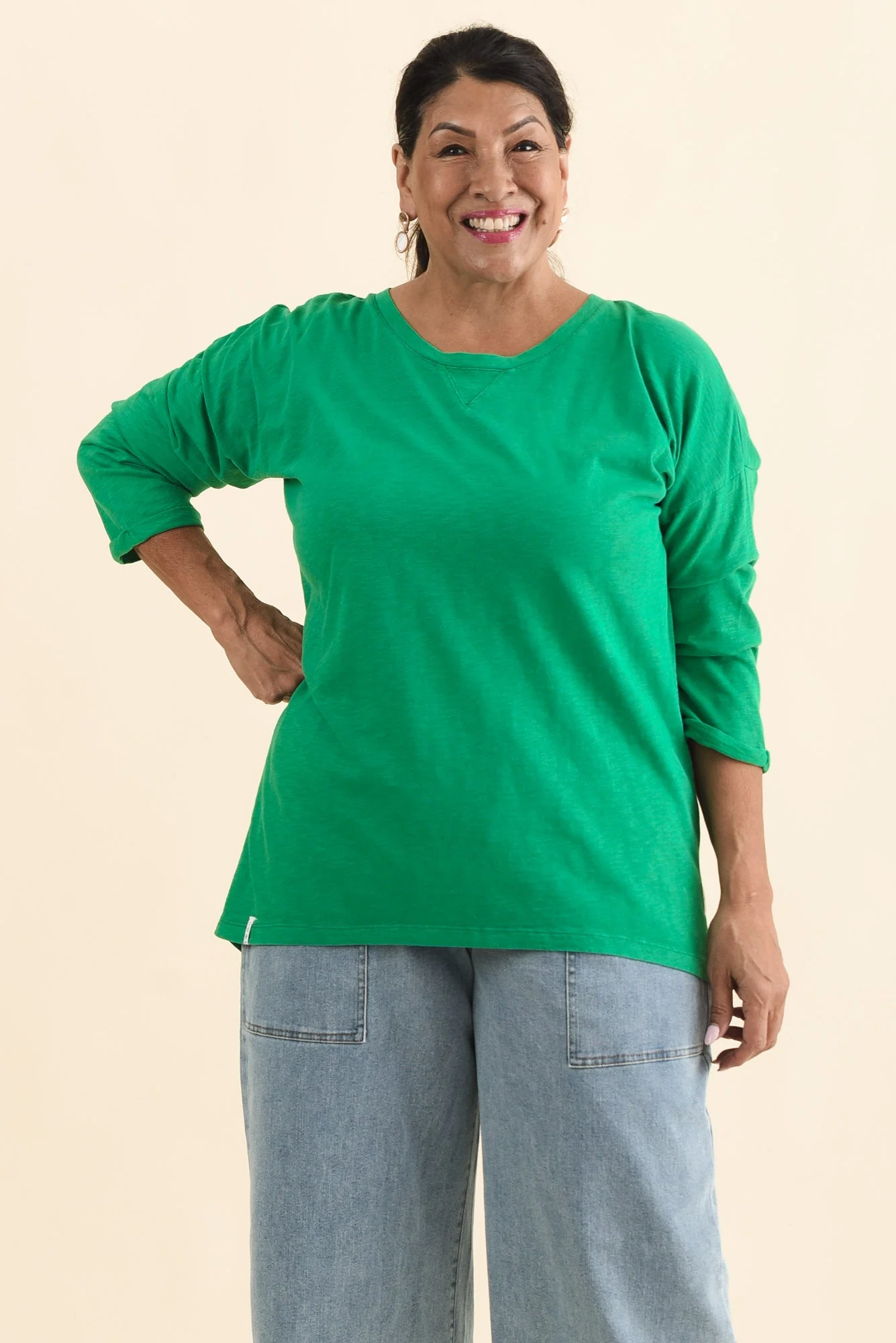 Annie Forest Green Cotton Top - Image 7