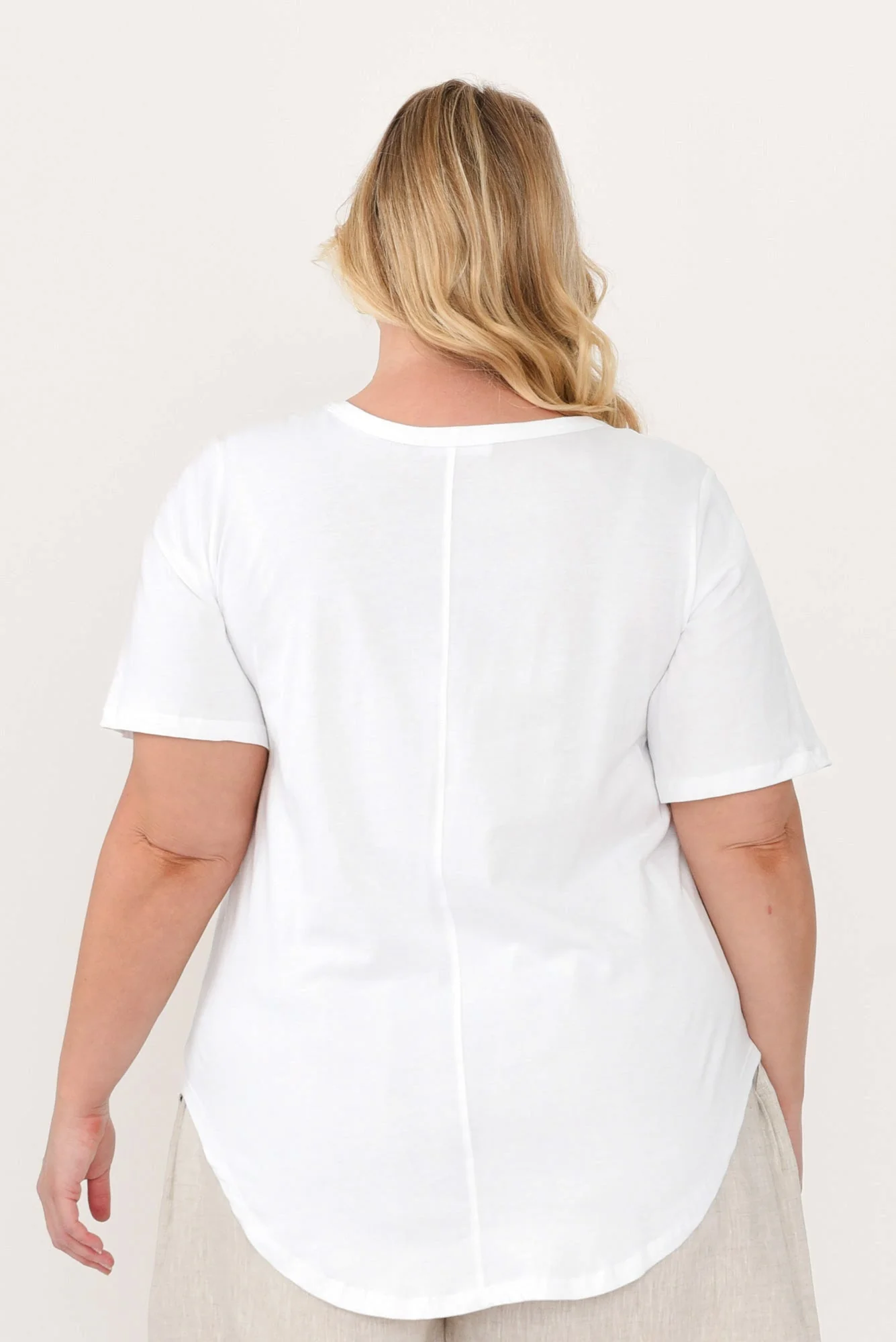 Ariana White Cotton Tee - Image 10