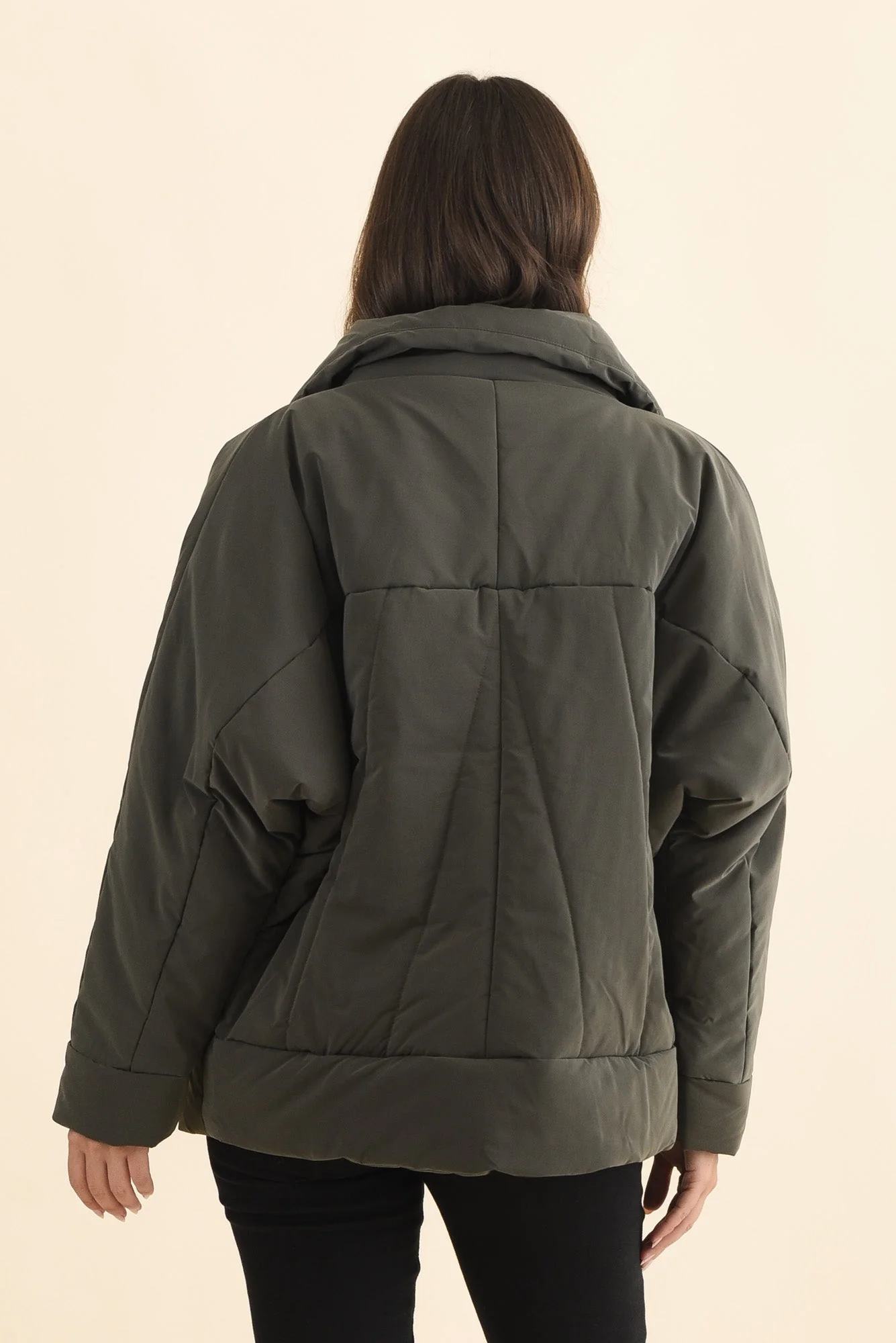 Arica Charcoal Wrap Puffer Jacket - Image 4