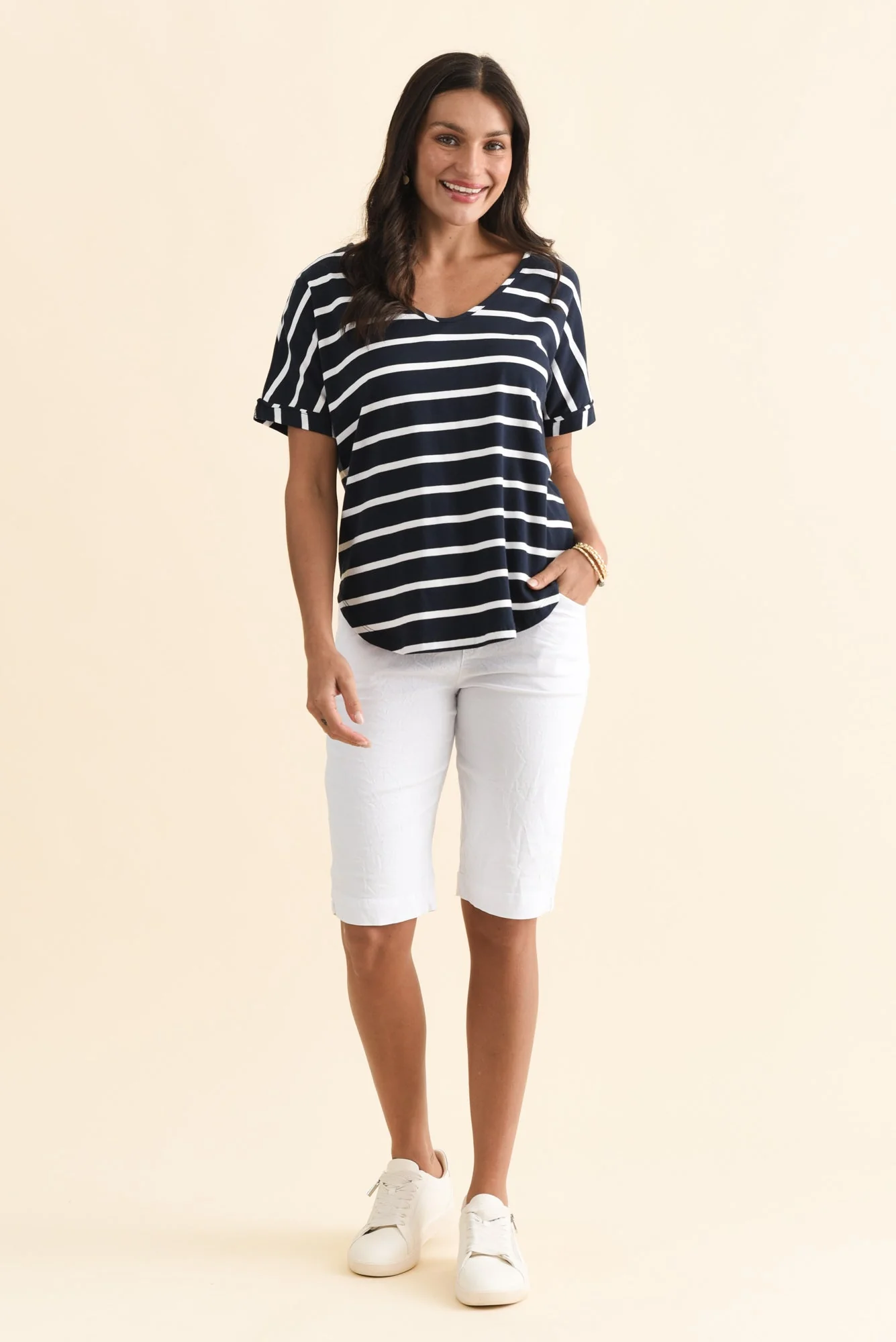Asha White Travel Shorts - Image 8