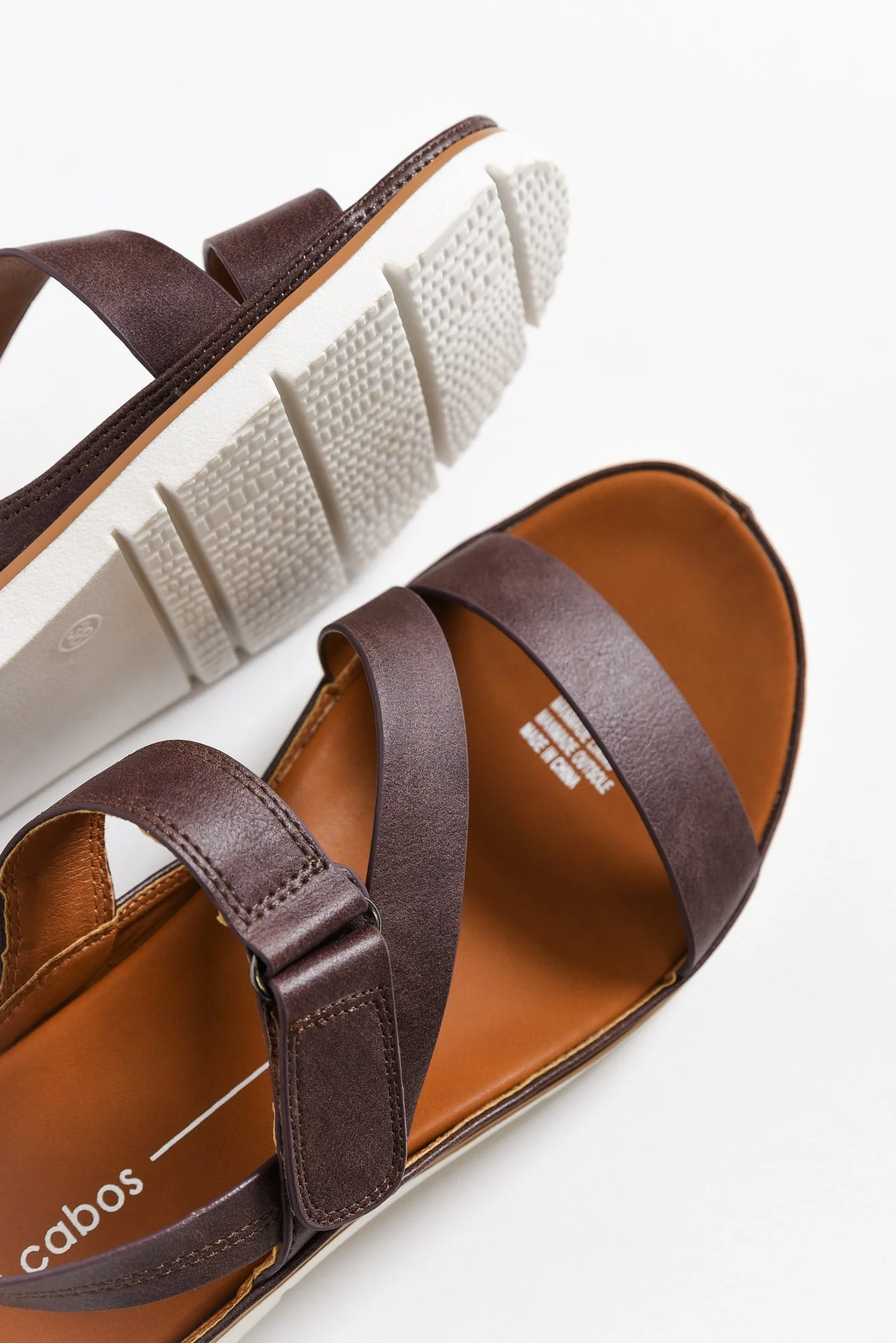 Ashli Mocha Strappy Sandal - Image 4