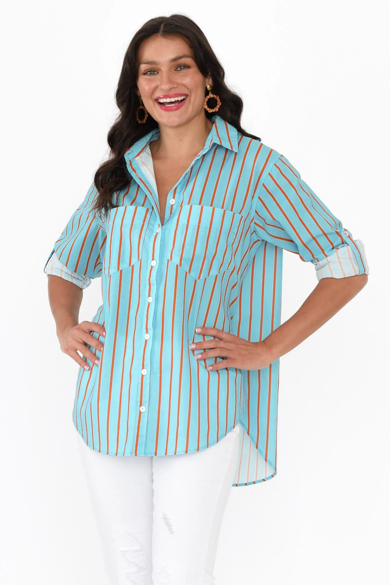 Austen Blue Stripe Cotton Shirt