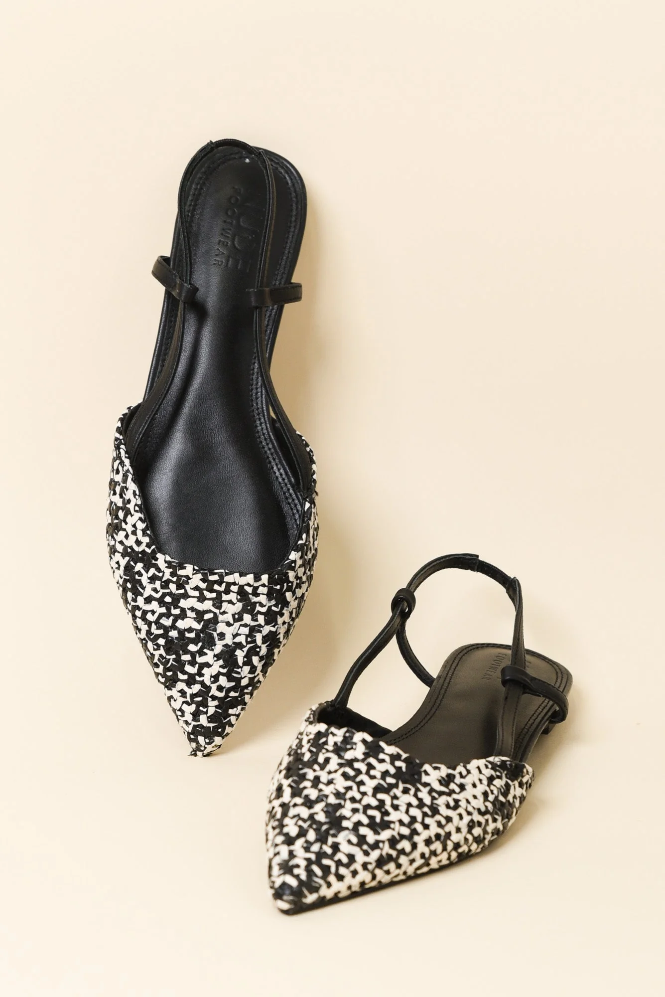 Ava Black Leather Slingback Mule - Image 3