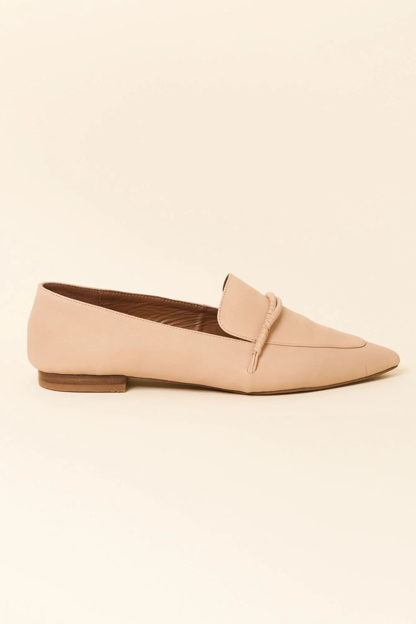Avery Nude Leather Loafer