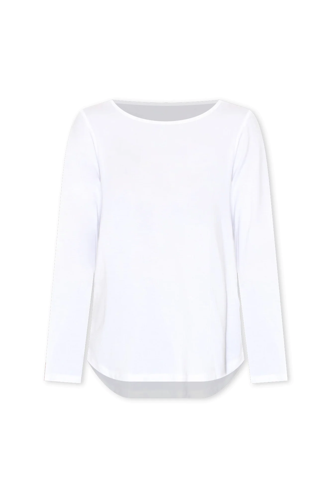 Adele White Long Sleeve Bamboo Tee - Image 3