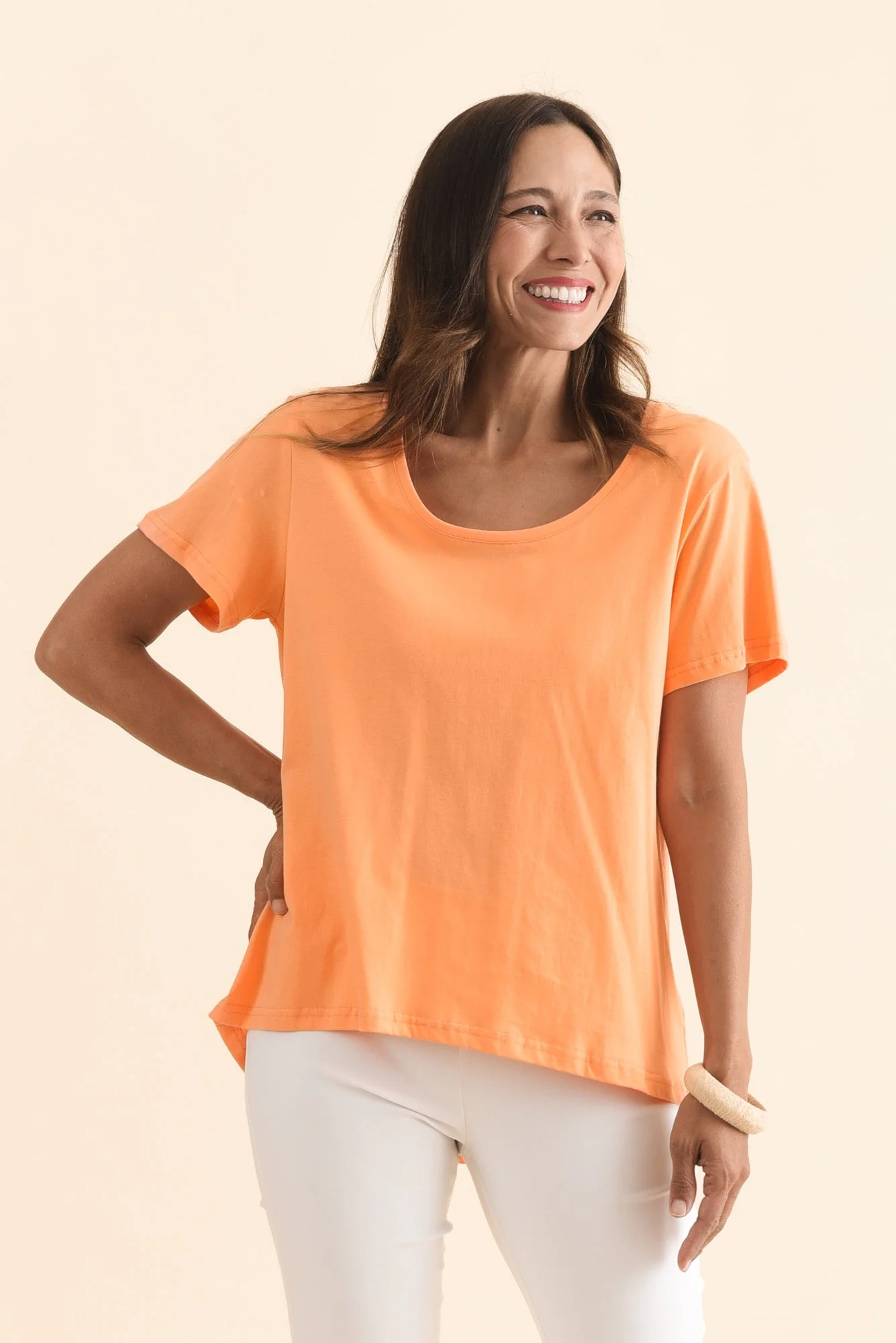 Beau Orange Cotton Tee
