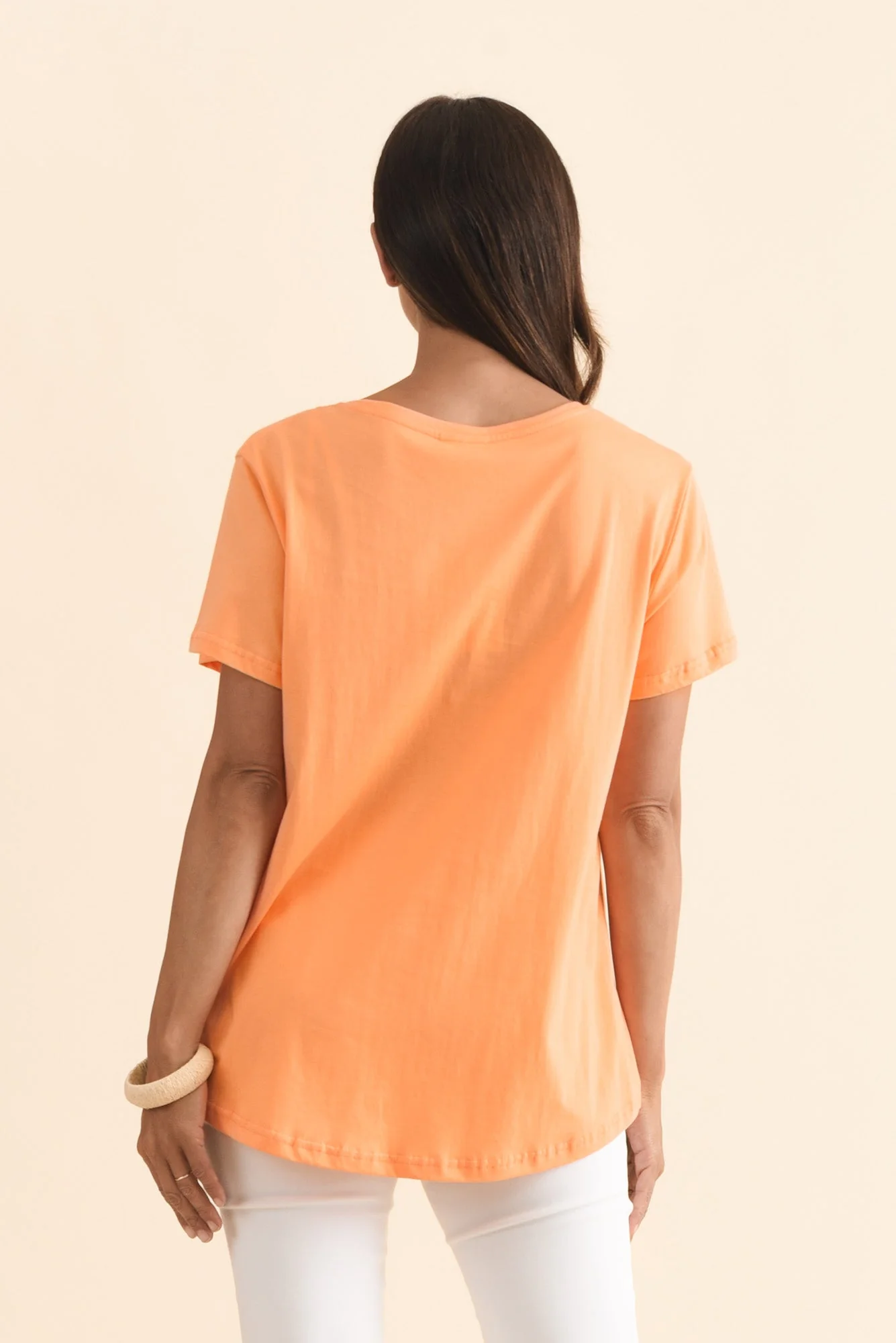 Beau Orange Cotton Tee - Image 4