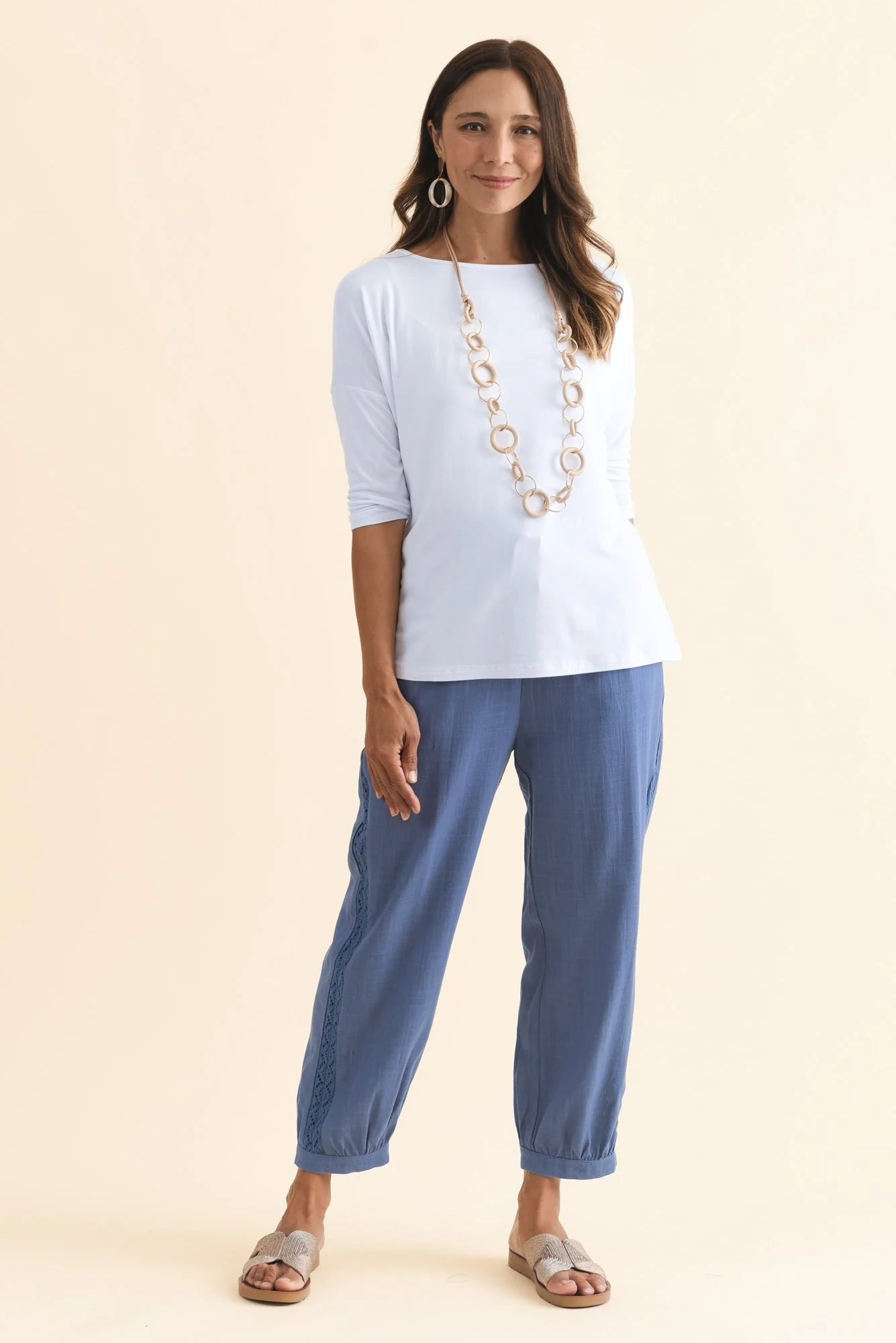 Beretta Steel Lace Linen Blend Pants - Image 7