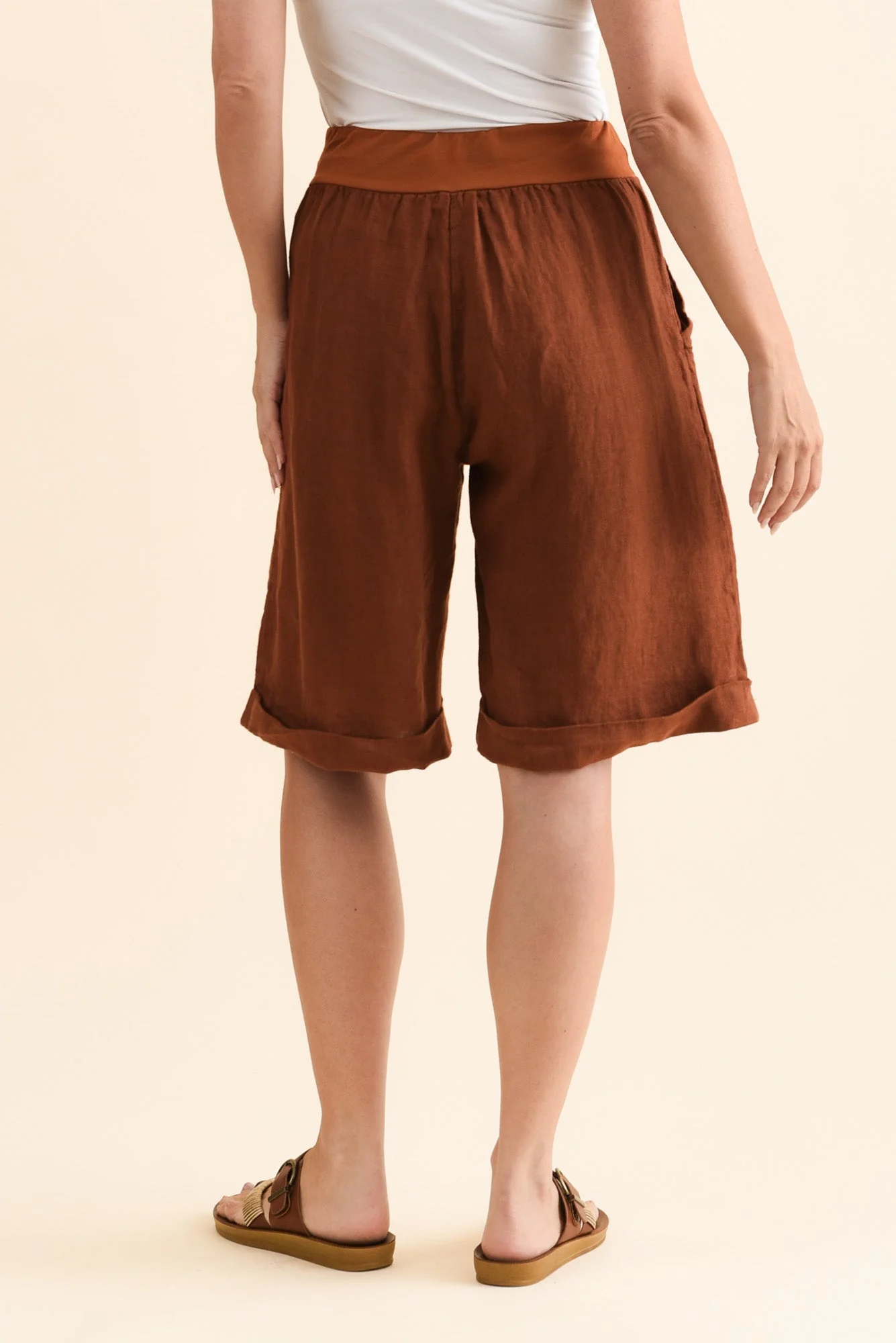 Betsy Rust Linen Pocket Shorts - Image 4