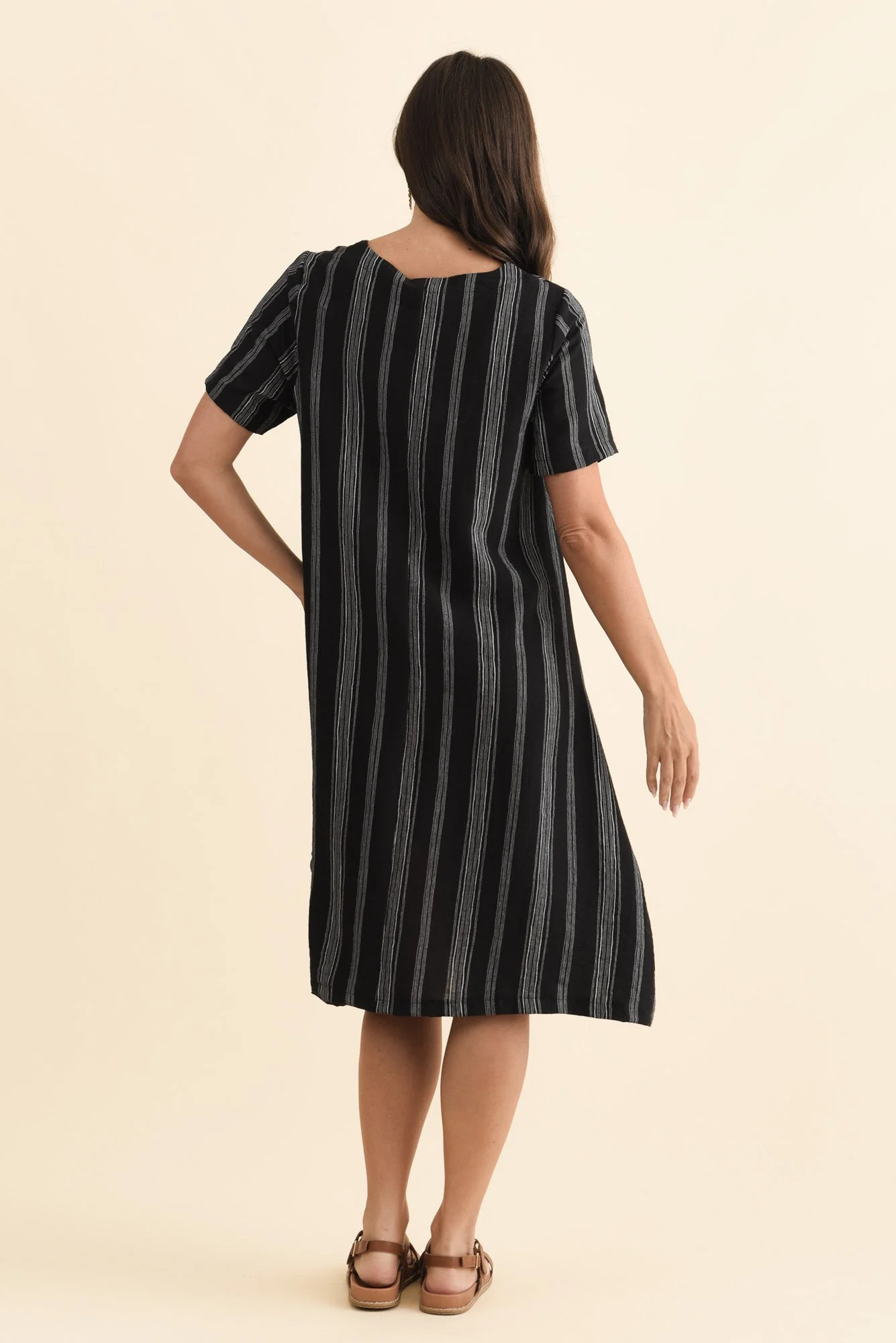 Bexley Black Stripe Pocket Dress - Image 4