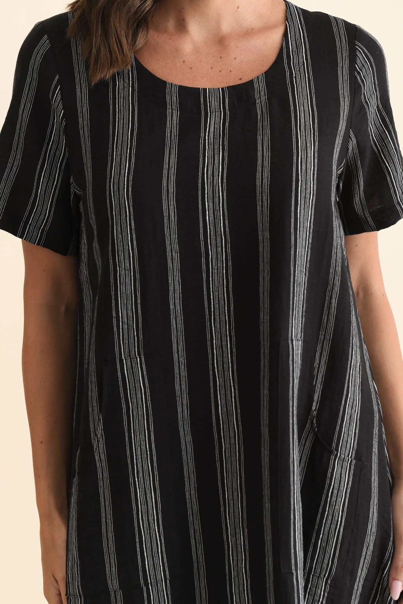 Bexley Black Stripe Pocket Dress - Image 5