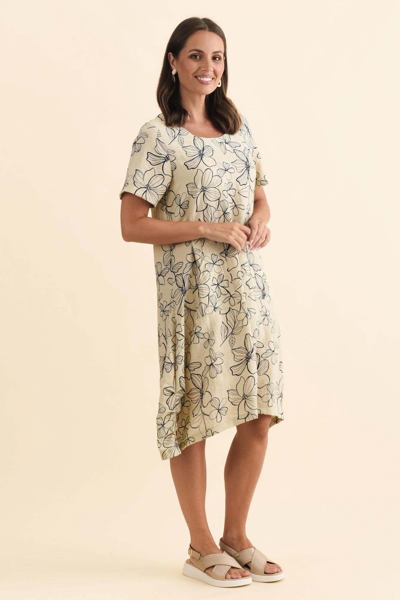 Bexley Sage Flower Pocket Dress - Image 4