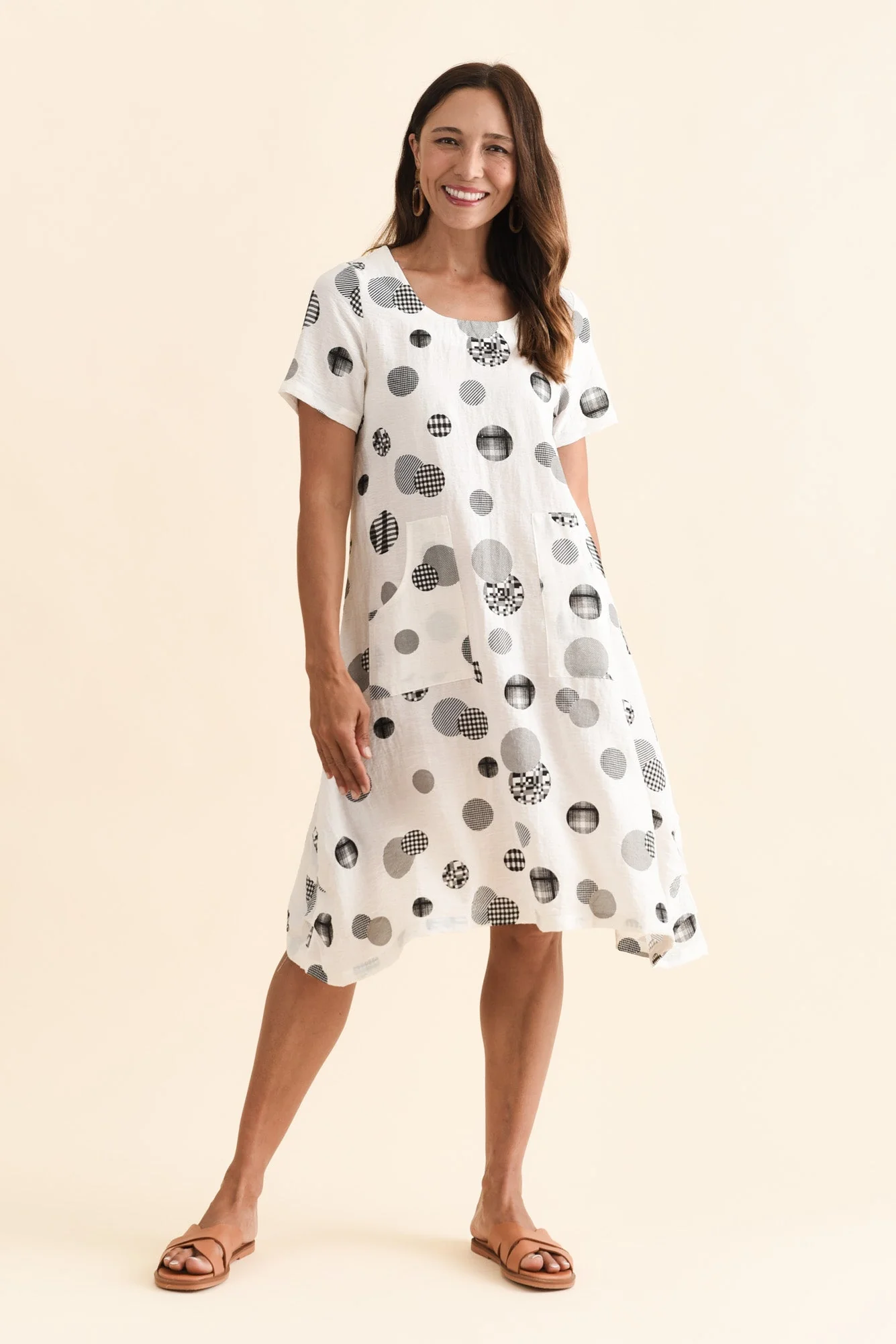 Bexley White Spot Pocket Dress - Image 2