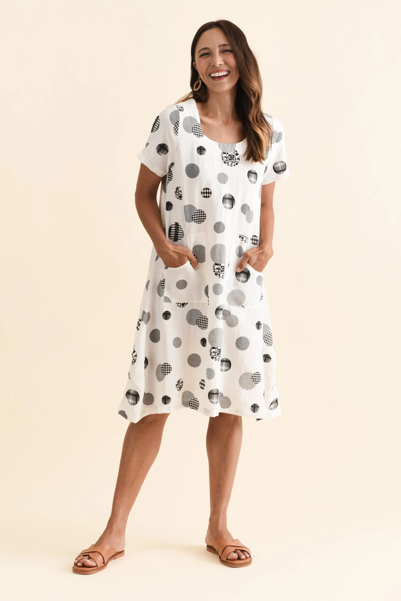 Bexley White Spot Pocket Dress - Image 6