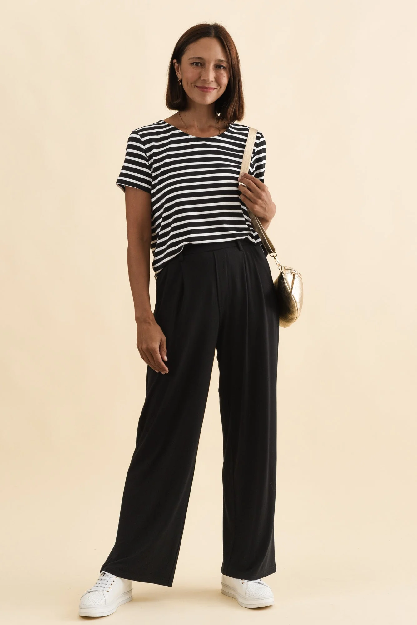 Billie Black Bamboo Wide Leg Pants - Image 2