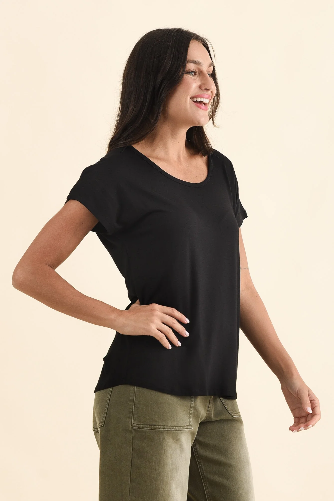 Eadie Black Bamboo Top - Image 3