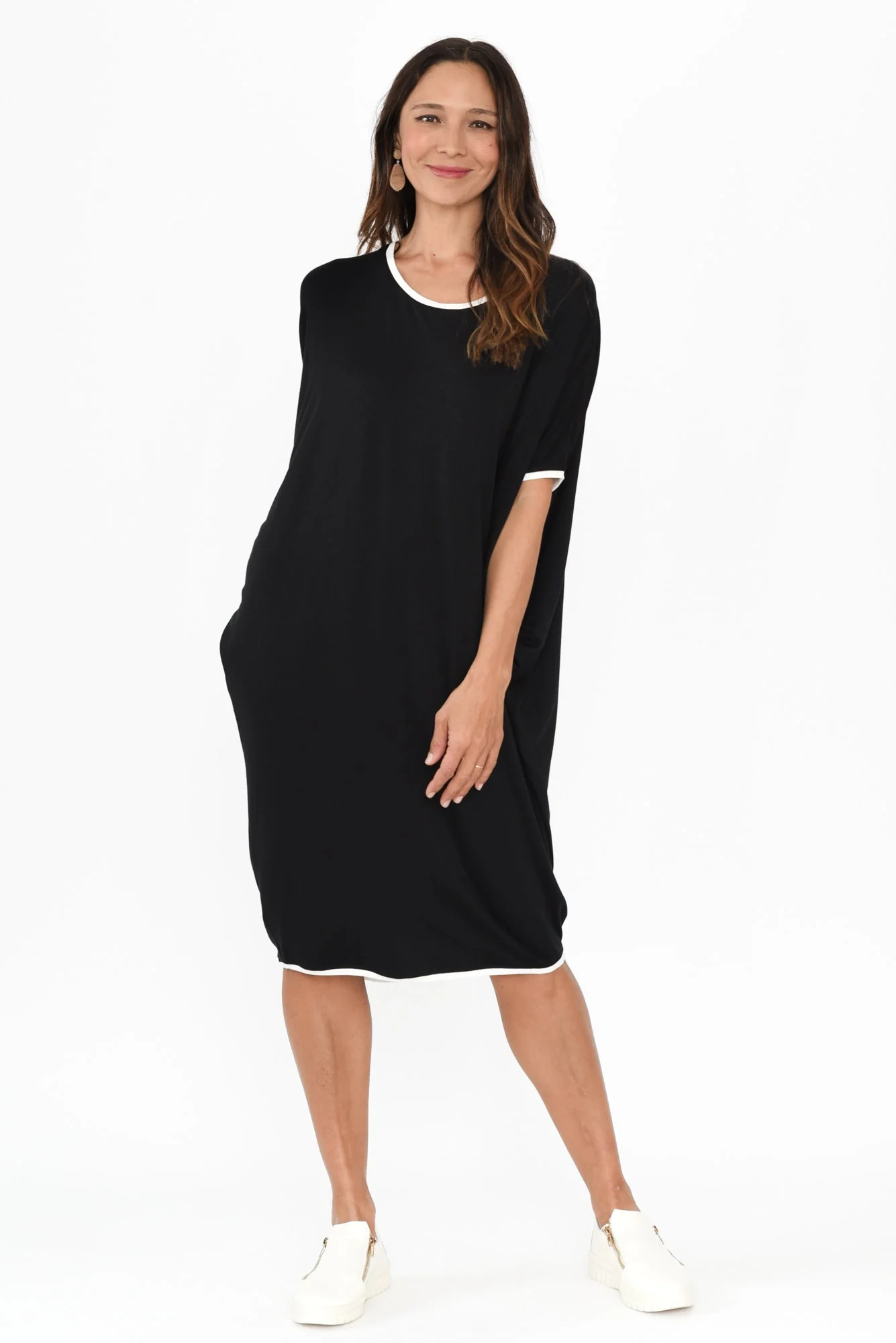 Black Contrast Maui Dress - Image 7