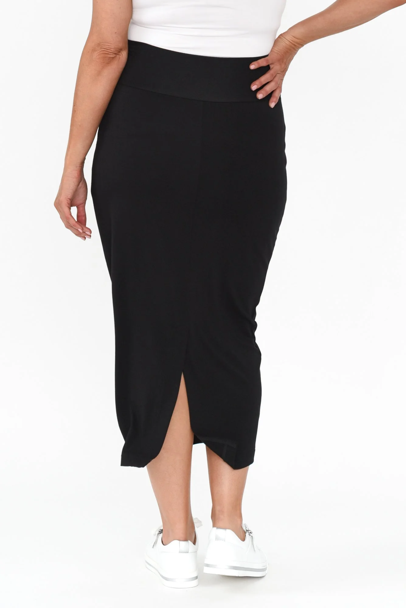 Black Bamboo Maxi Tube Skirt - Image 10