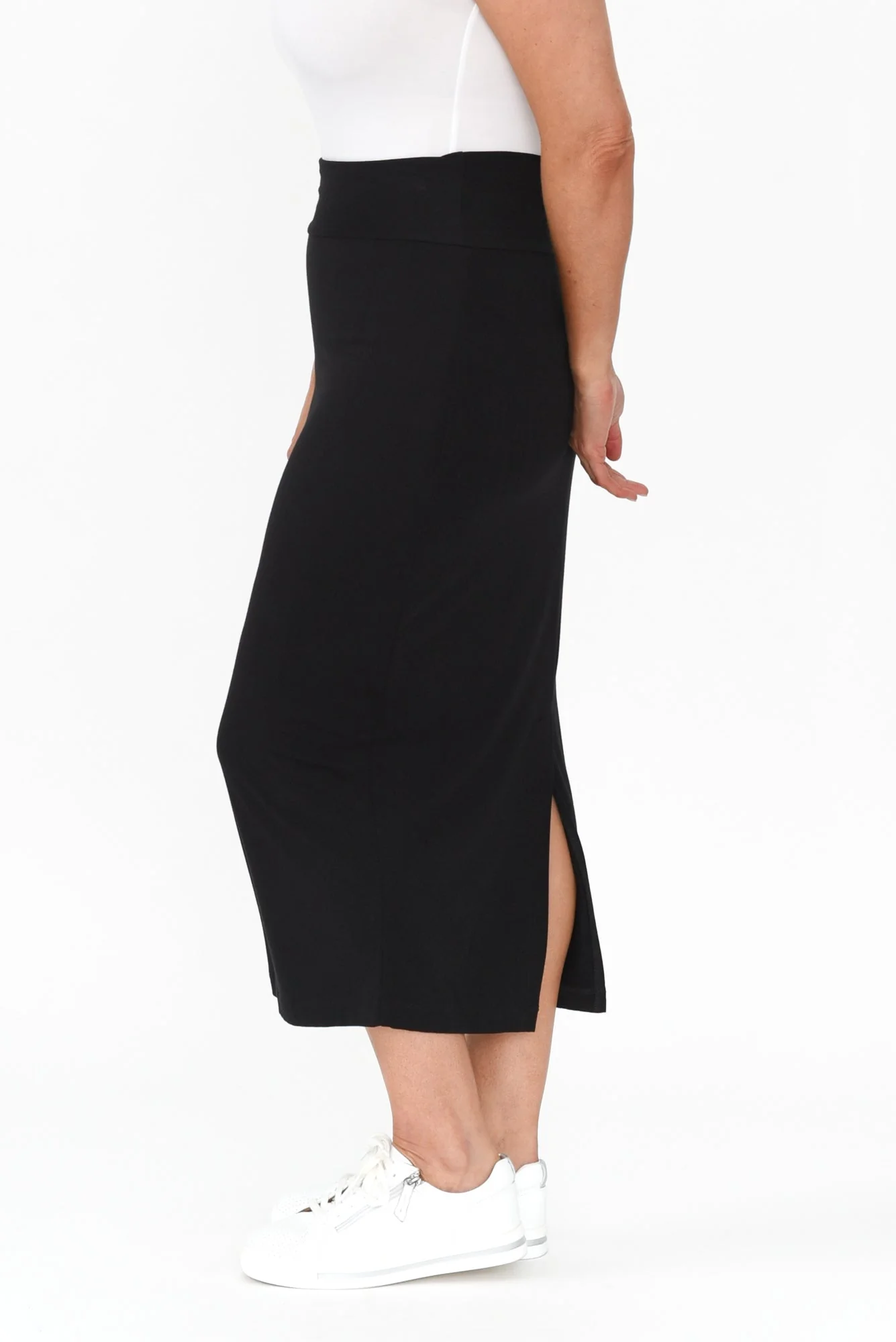 Black Bamboo Maxi Tube Skirt - Image 9