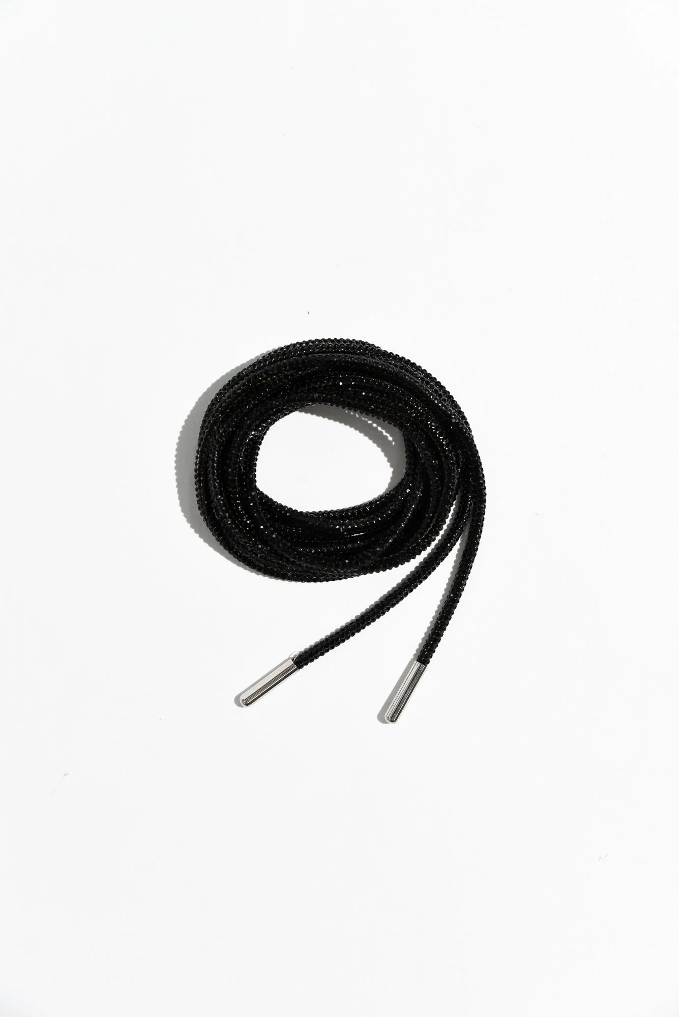 Bling Black Diamonte Shoe Laces - Image 4