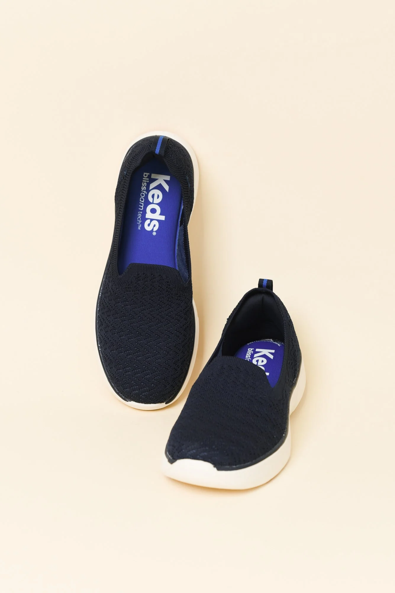Bliss Walk Navy Knit Loafer - Image 2