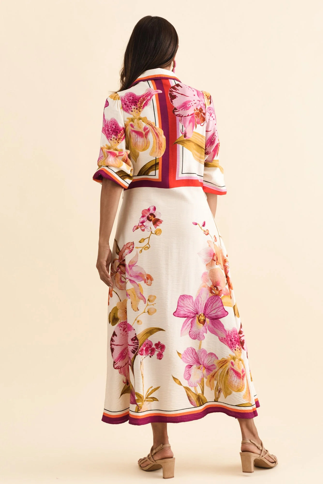 Blythe Cream Floral Shirt Dress - Image 5