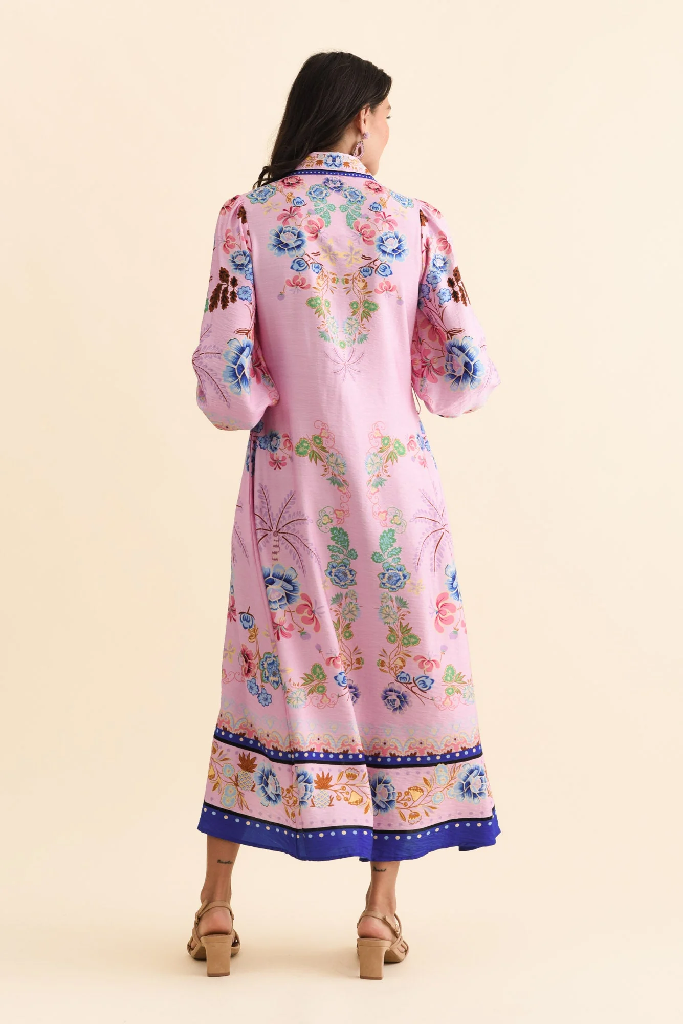 Blythe Pink Floral Shirt Dress - Image 4