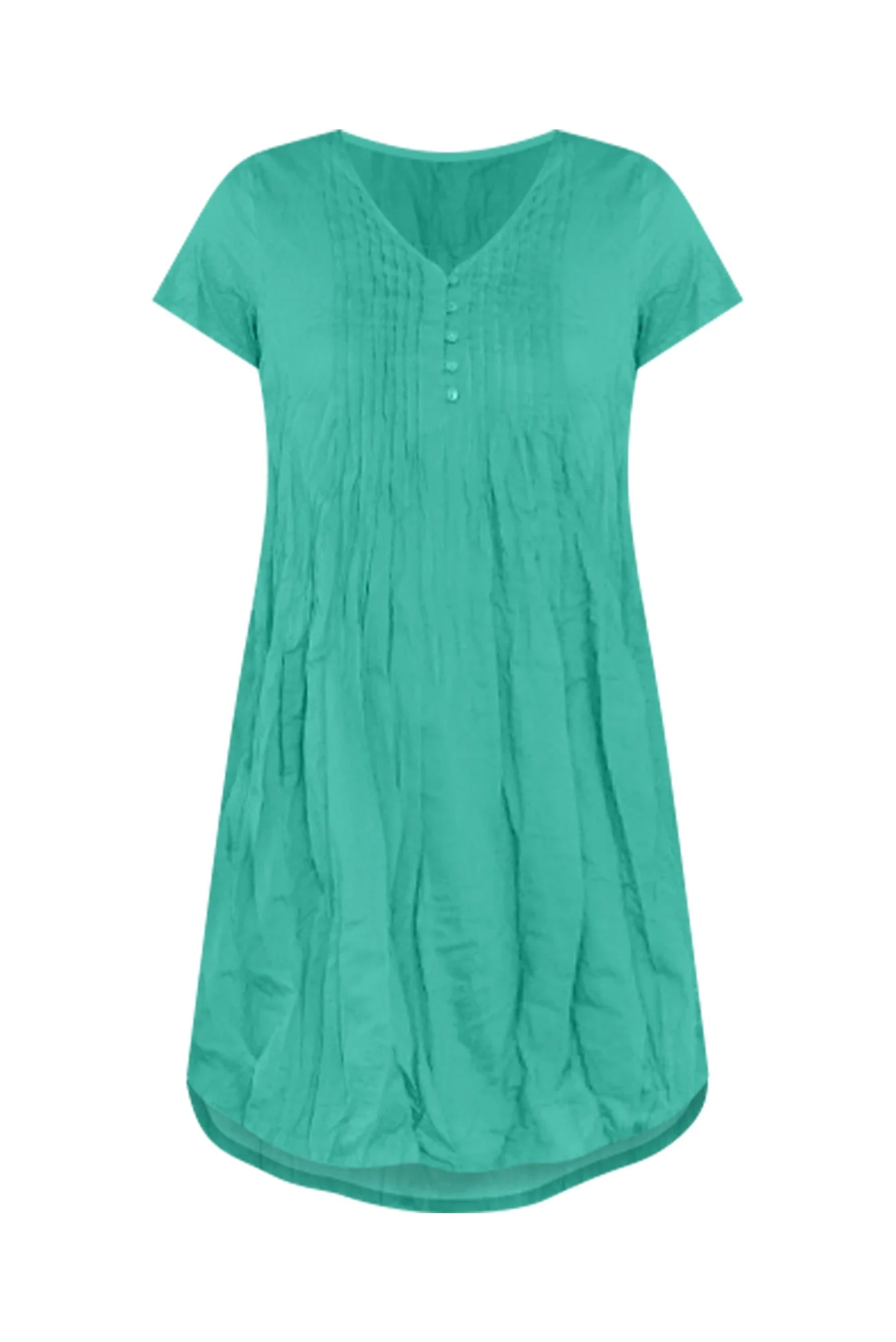 Sabina Green Crinkle Cotton Dress - Image 6