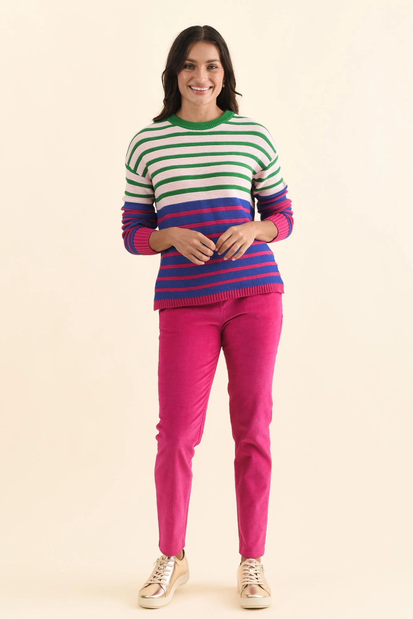 Bonaire Blue Stripe Organic Cotton Knit Jumper - Image 6
